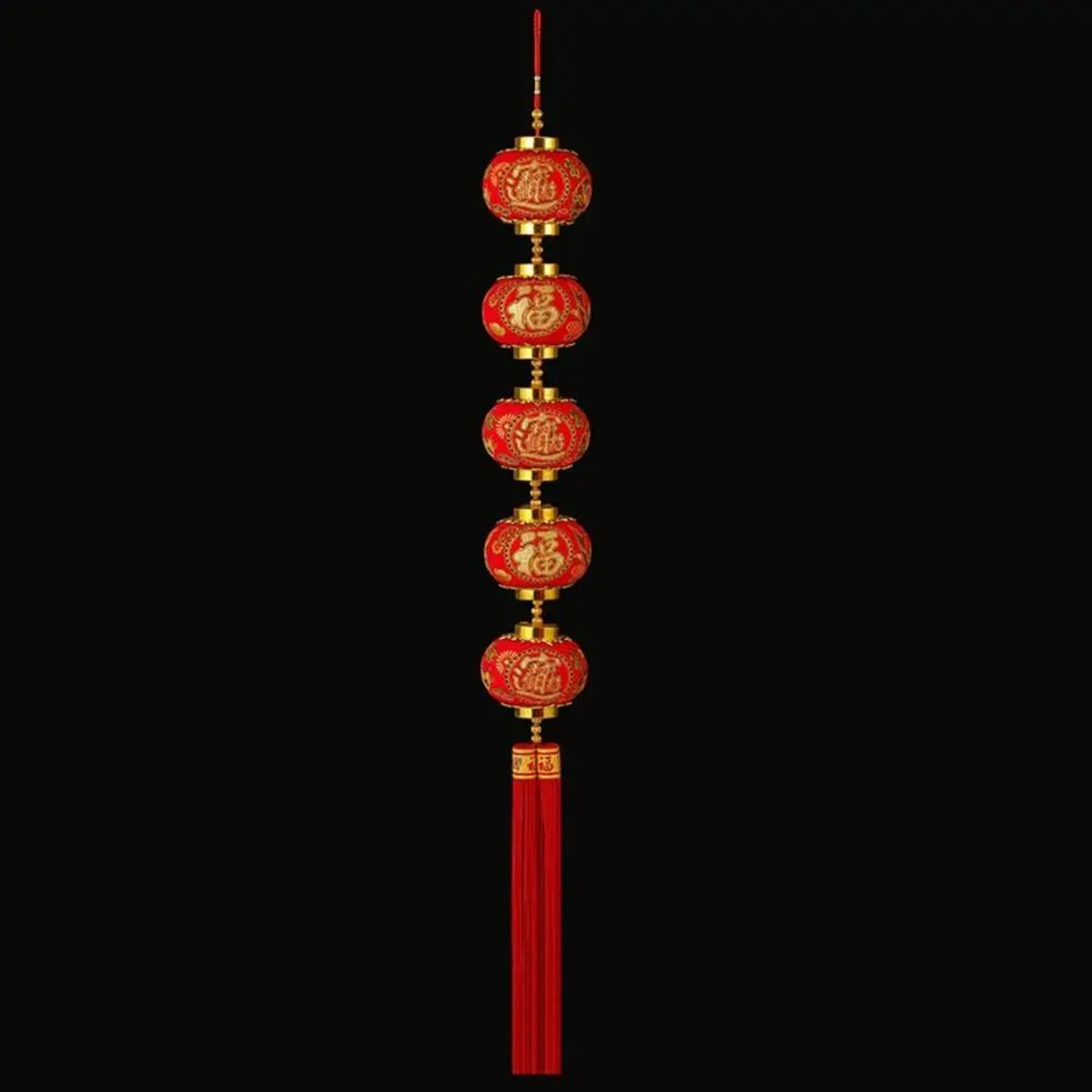 Chinese New Year Hanging Lantern String Wedding Decoration Traditional Red Lantern Window Door Pend 7
