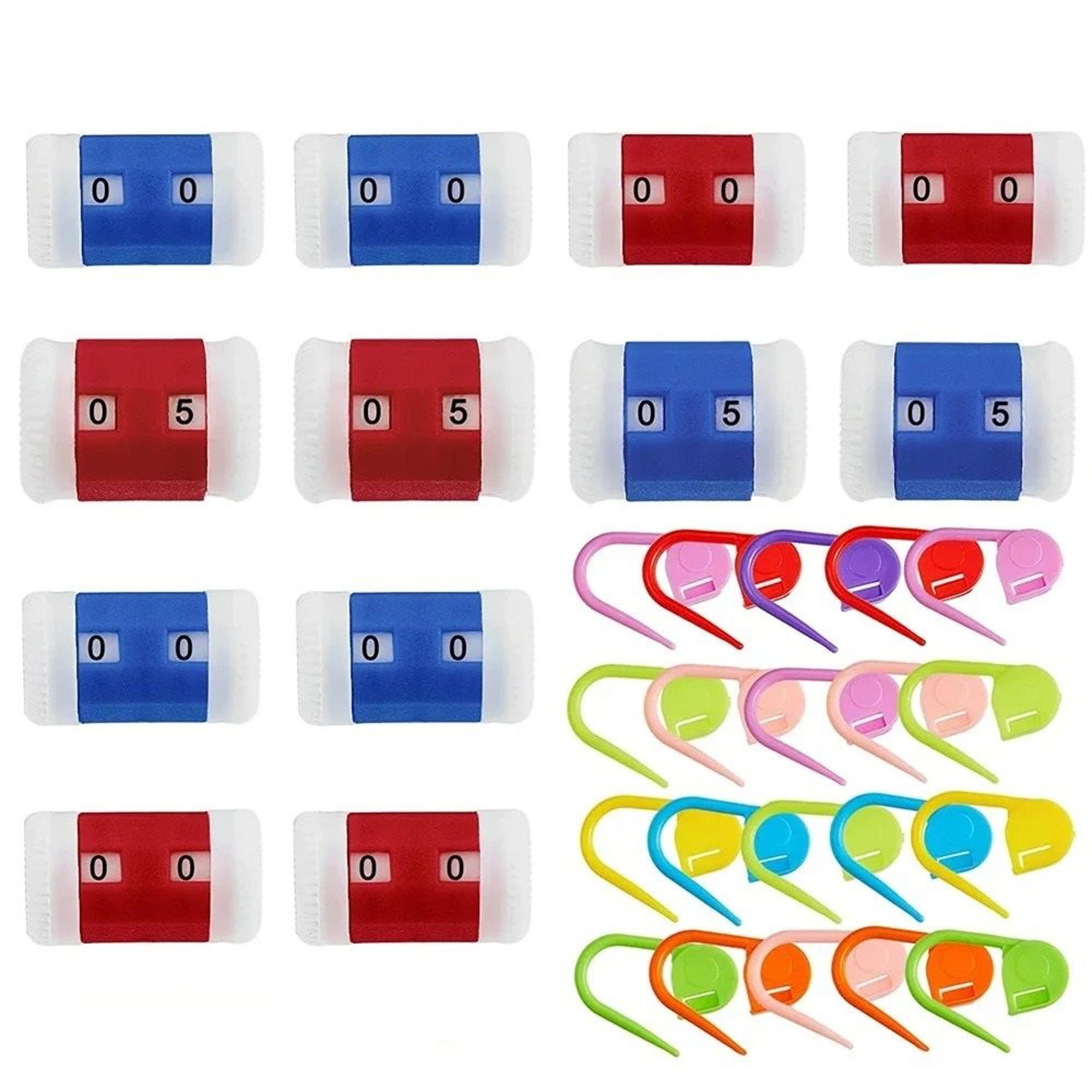 20 Pieces Locking Stitch Markers With 4 Pieces Row Counters Knitting Crochet Tool Kit 1