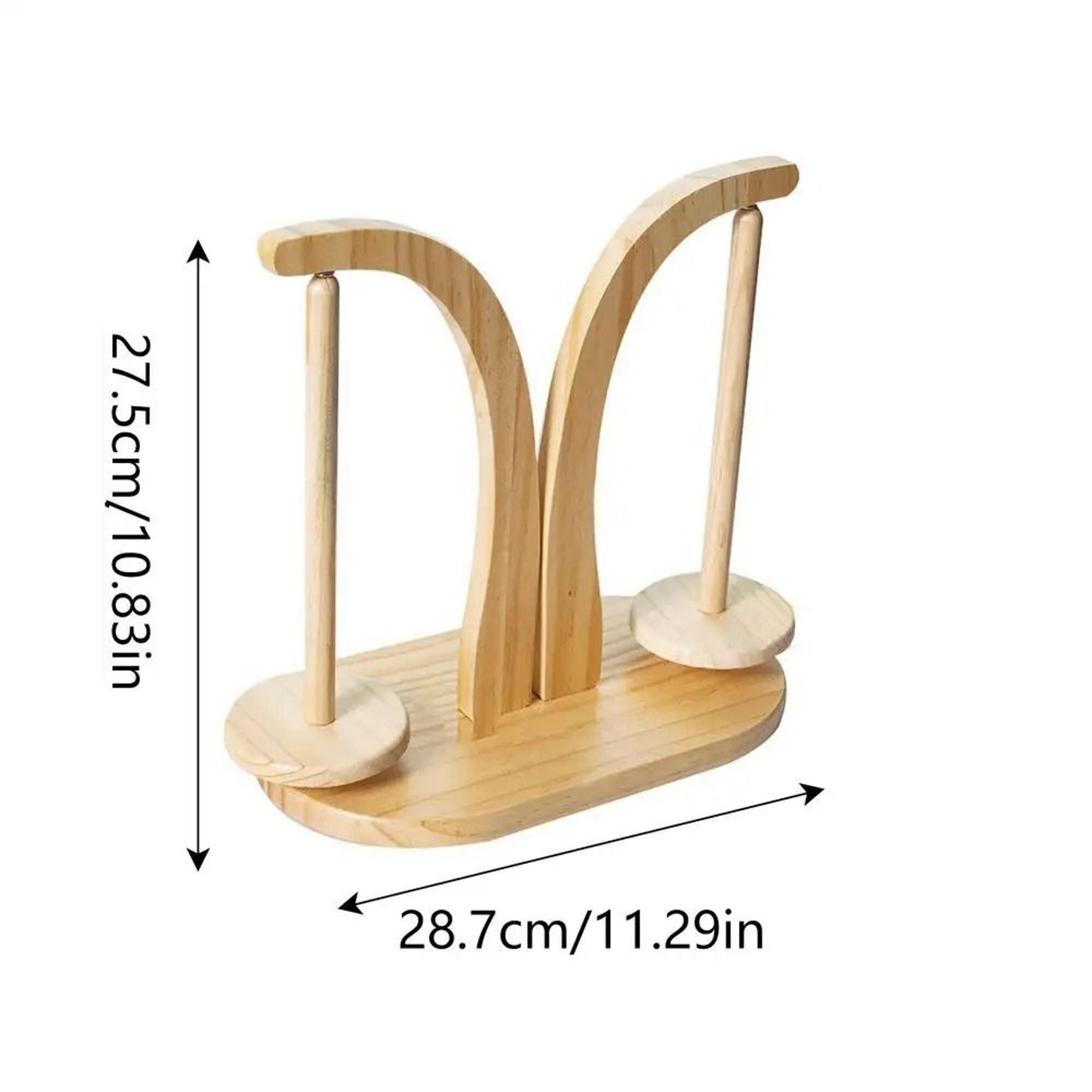 Rotating Magnetic Wooden Yarn Holder Stand Space Saving Spinner With 320g Load Capacity 10