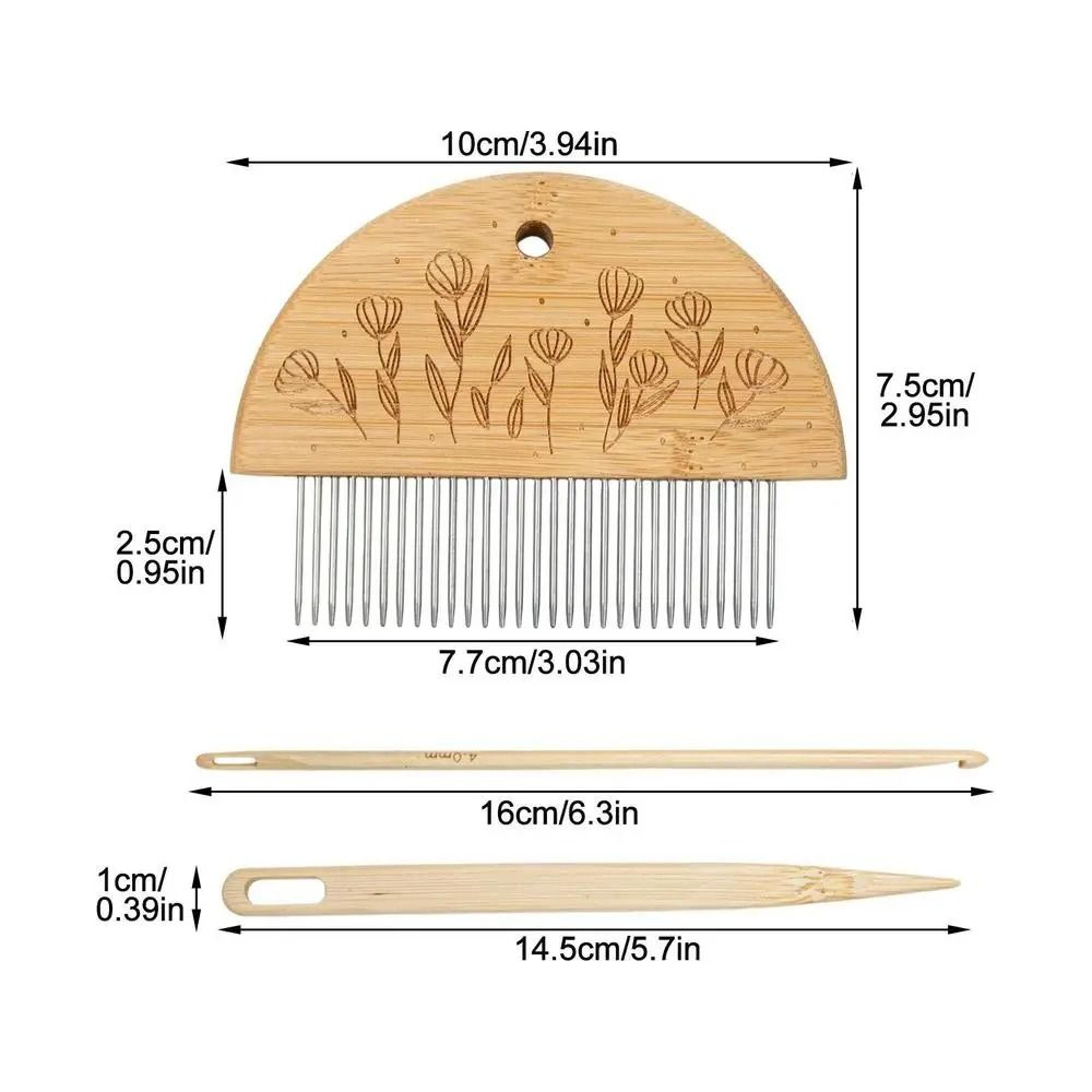Large Wooden Frame Tapestry Weaving Loom Kit With Crochet Hook And Braiding Comb 8