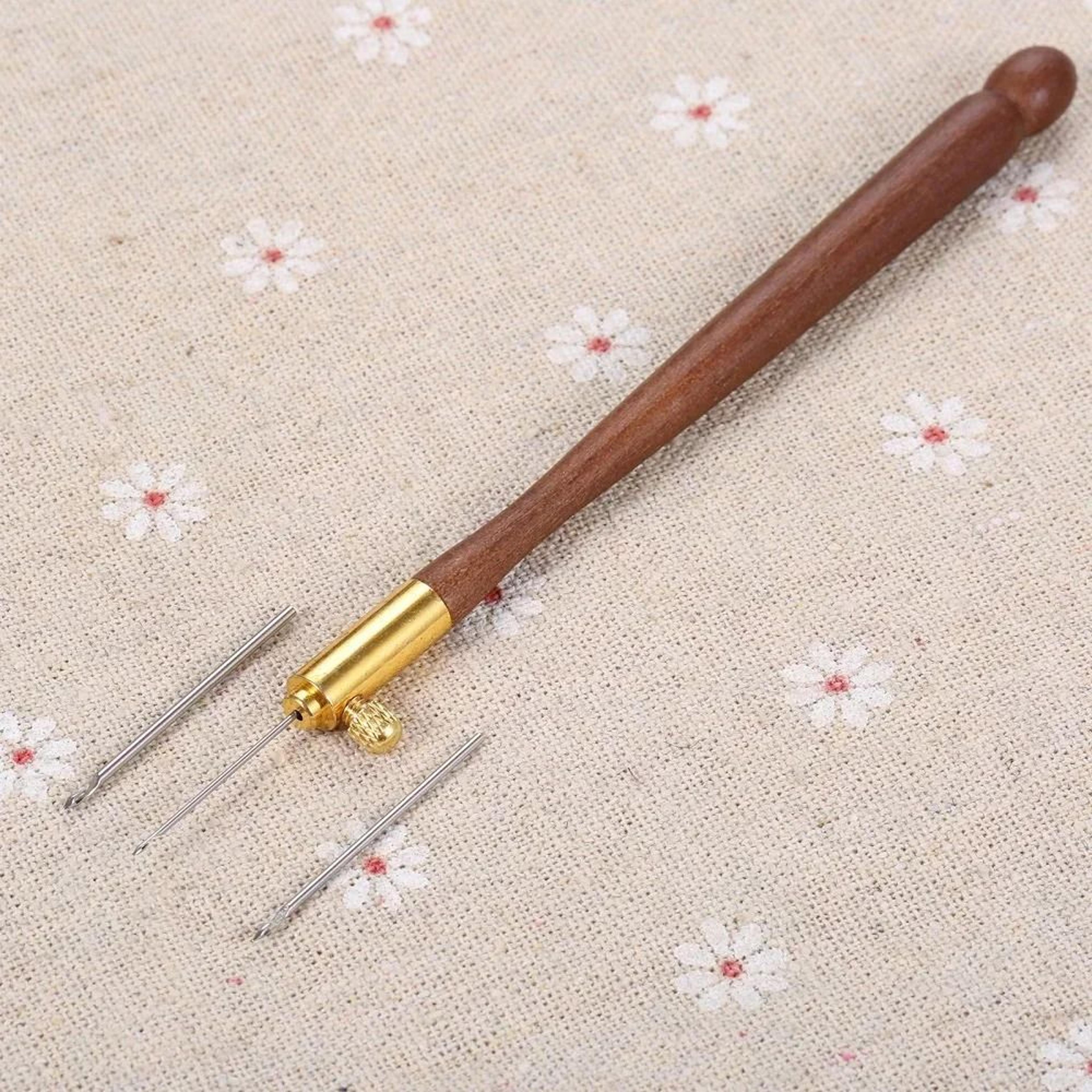 Tambour Crochet Hook Set With Handle And 3 Needles For Luneville Bead Embroidery 6