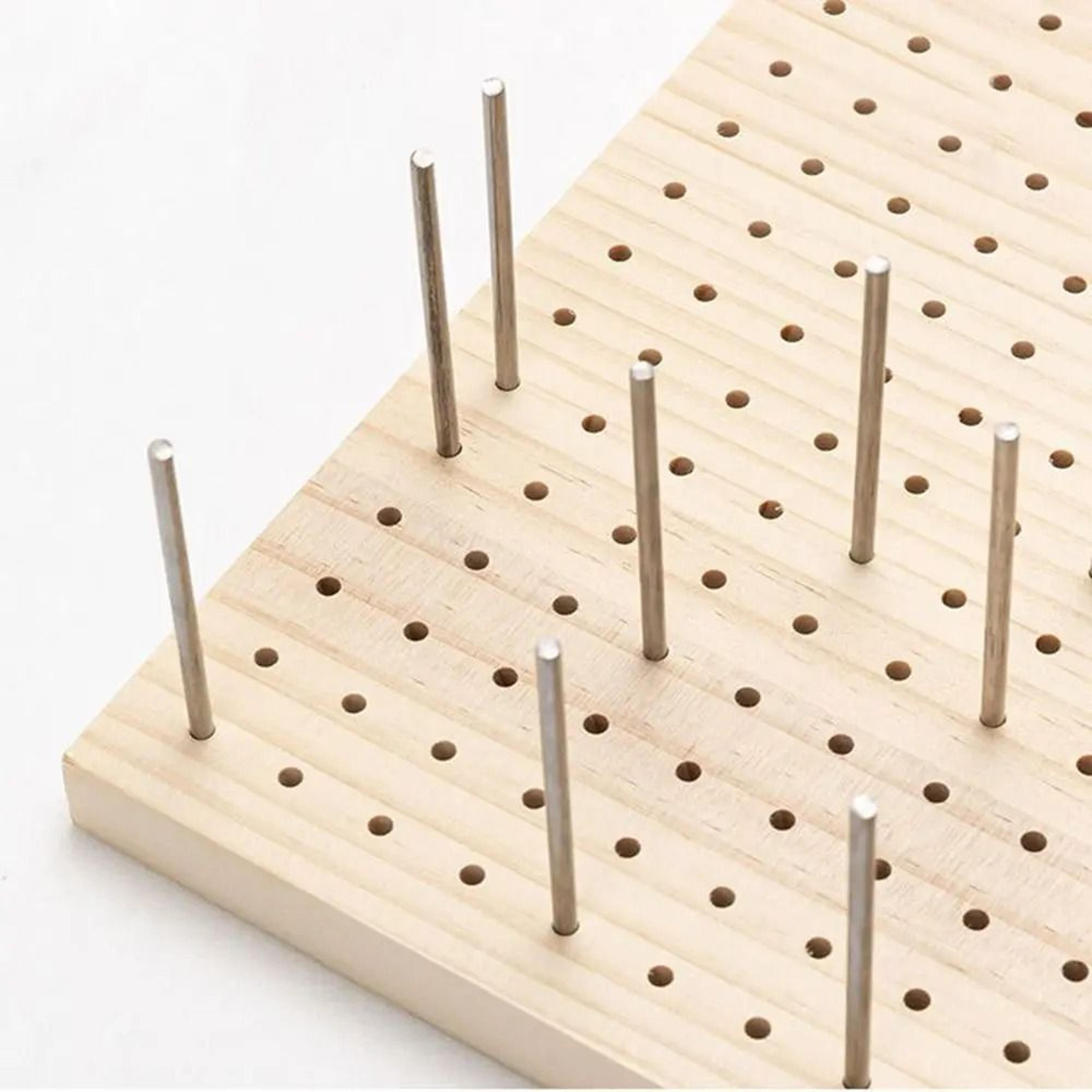 Square Wooden Crochet Blocking Board Set With Stainless Steel Pins For Knitting And Granny Squares 1