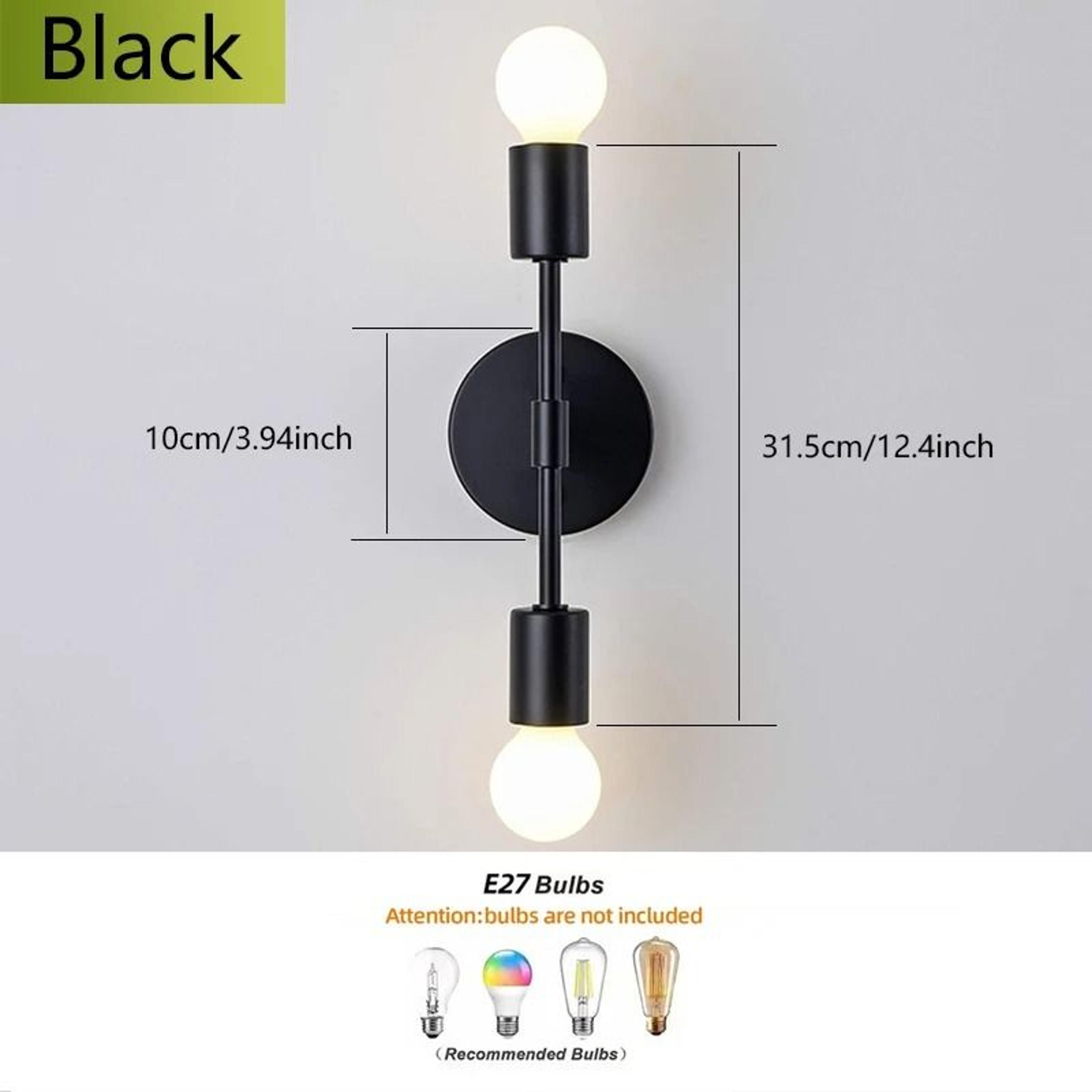 Modern Minimalist 2Light E27 Wall Sconce Lighting Fixture For Living Room Bedroom And Bathroom 4