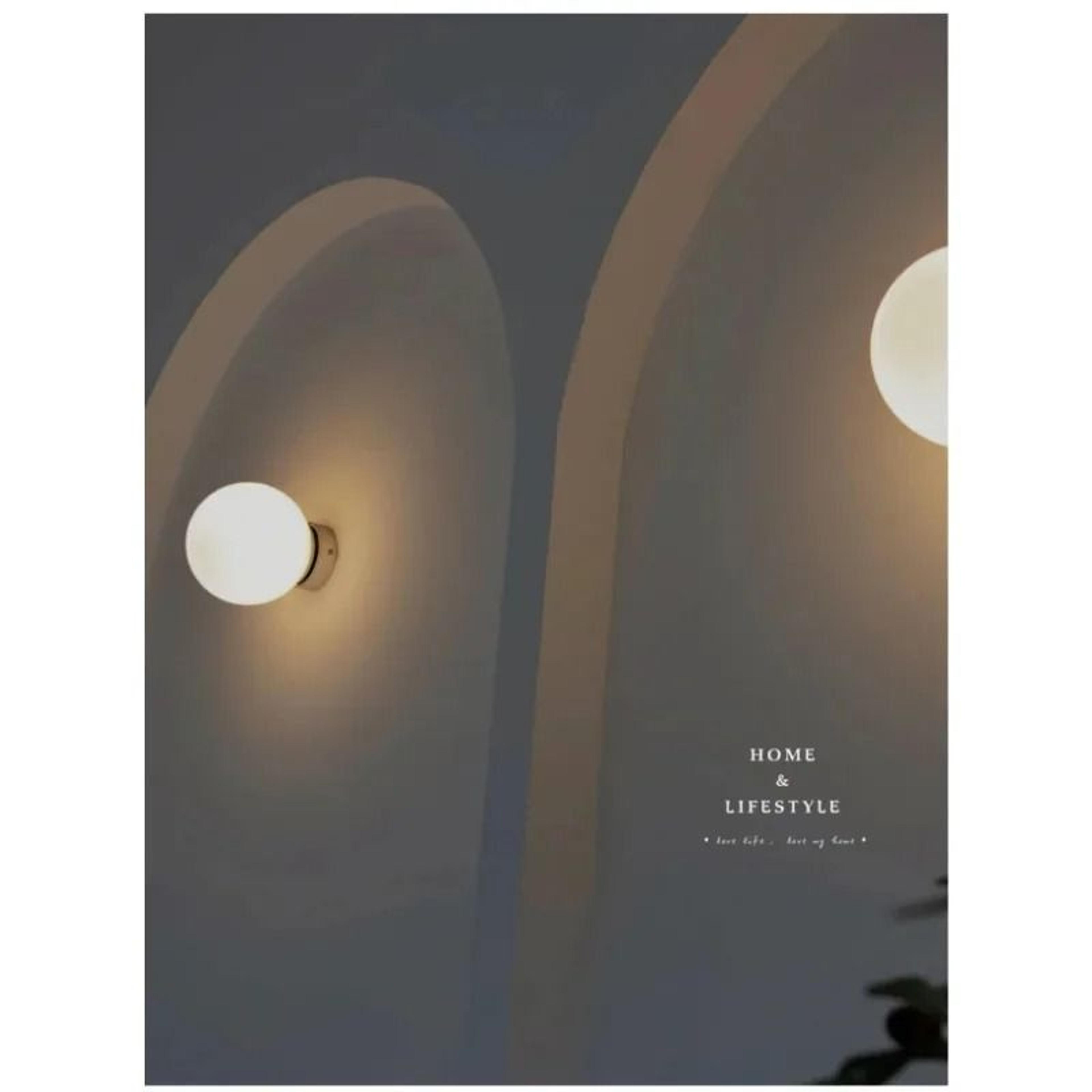 Modern Spherical Plastic LED Wall Sconce Lamp For Bedroom Living Room And Hallway 2