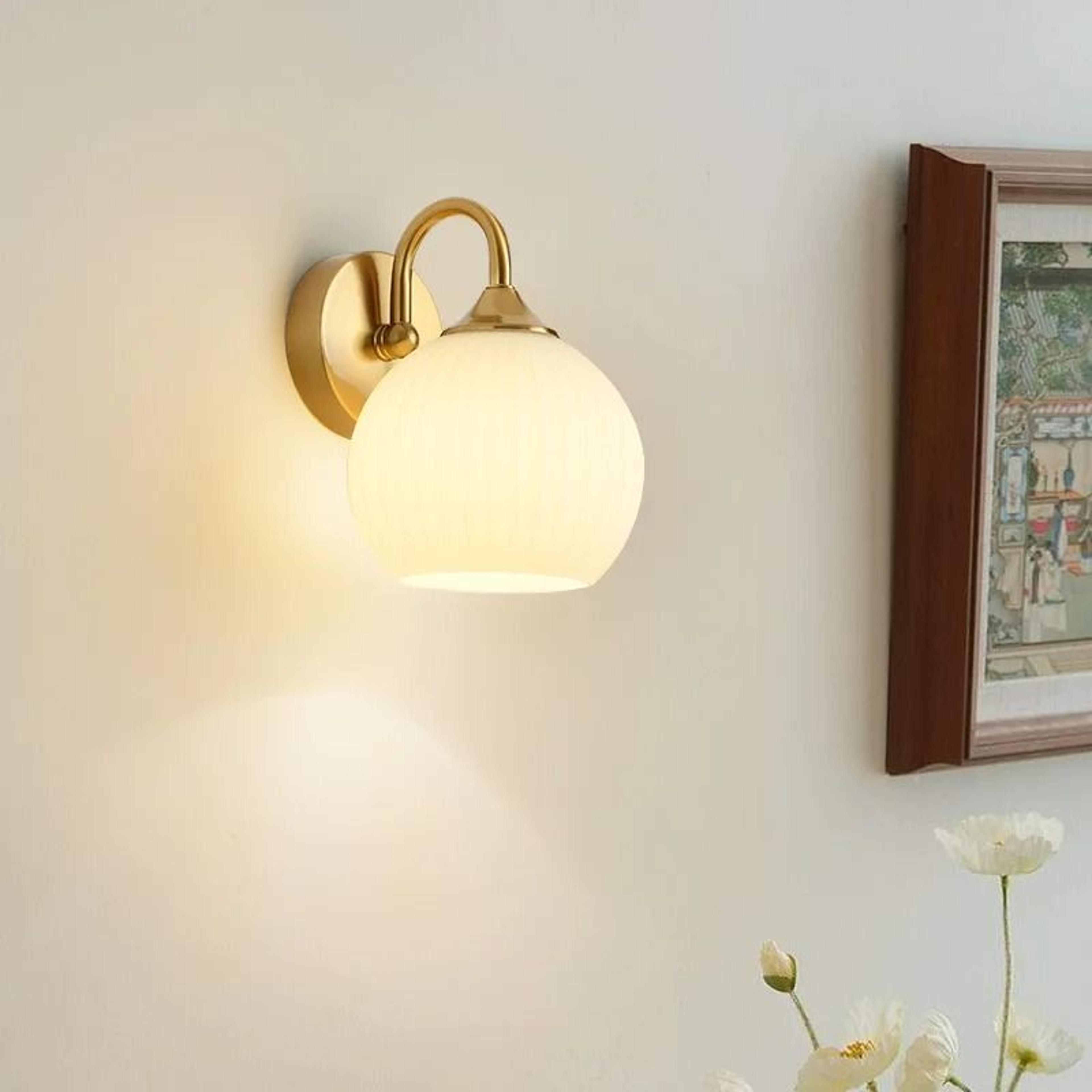 Modern Nordic Glass Globe LED Wall Sconce Lamp For Bedroom Living Room And Hotel Decor 3