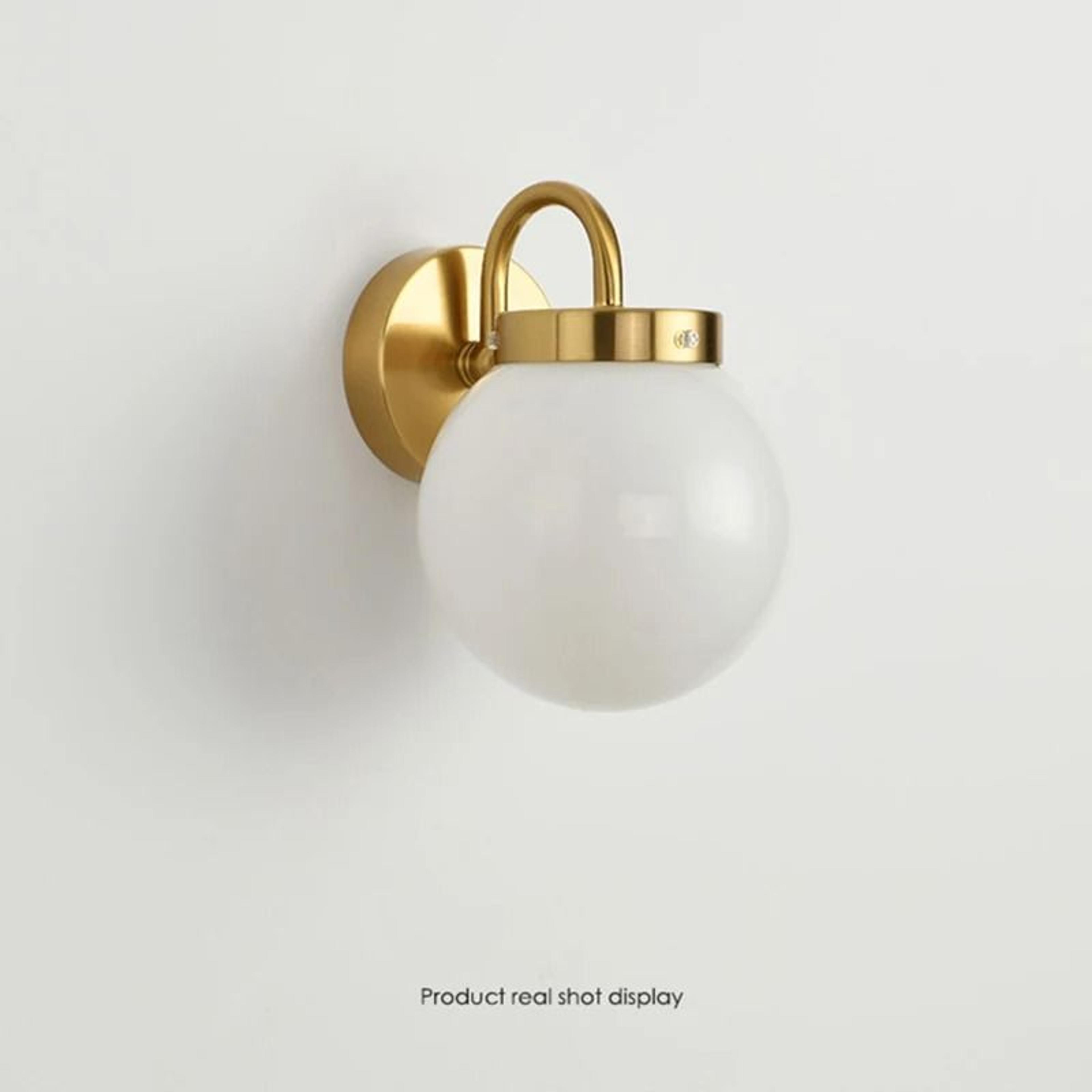 Modern Nordic Glass Globe LED Wall Sconce Lamp For Bedroom Living Room And Hotel Decor 1