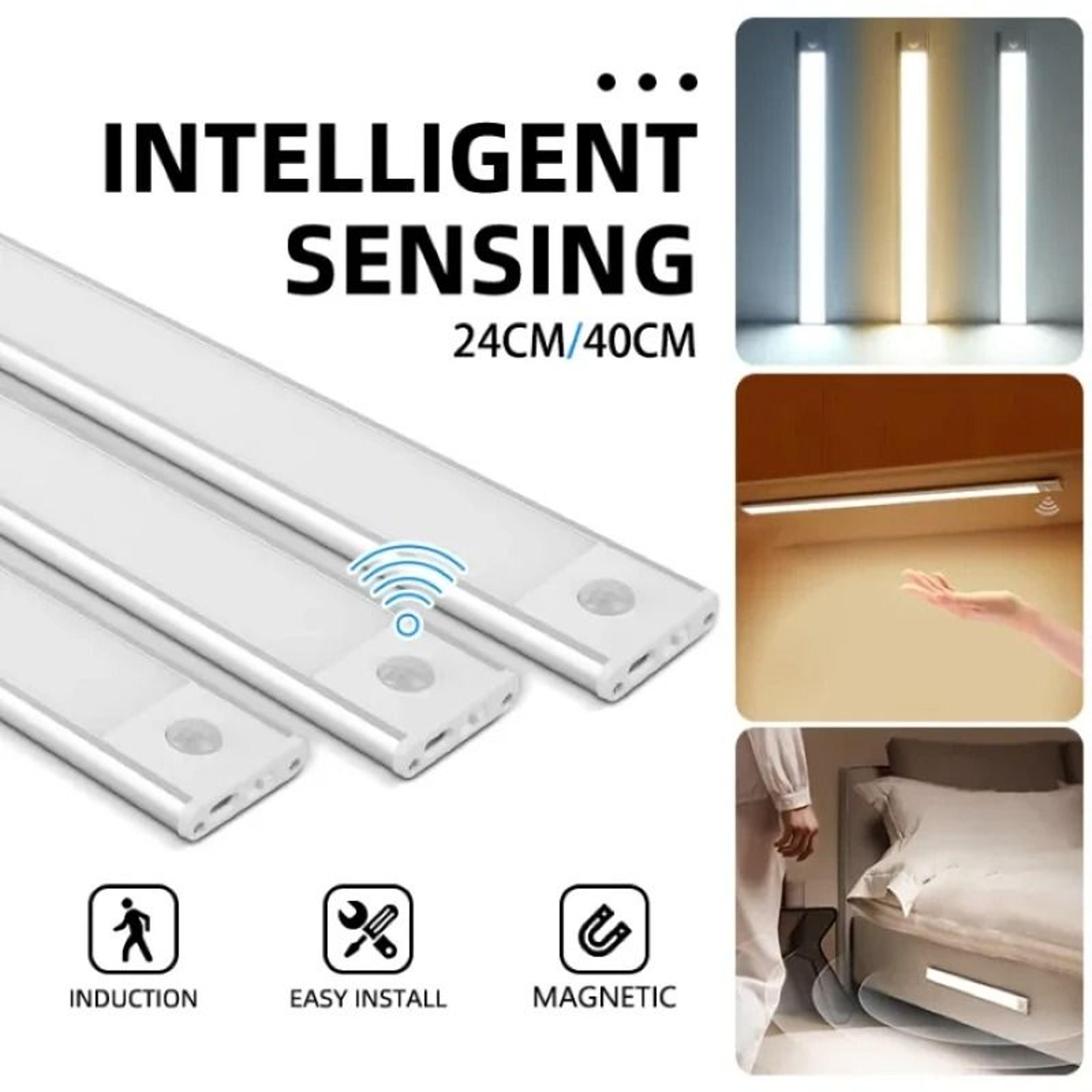 wireless rechargeable led motion sensor cabinet light and dimmable wall lamp for wardrobes and kitchens