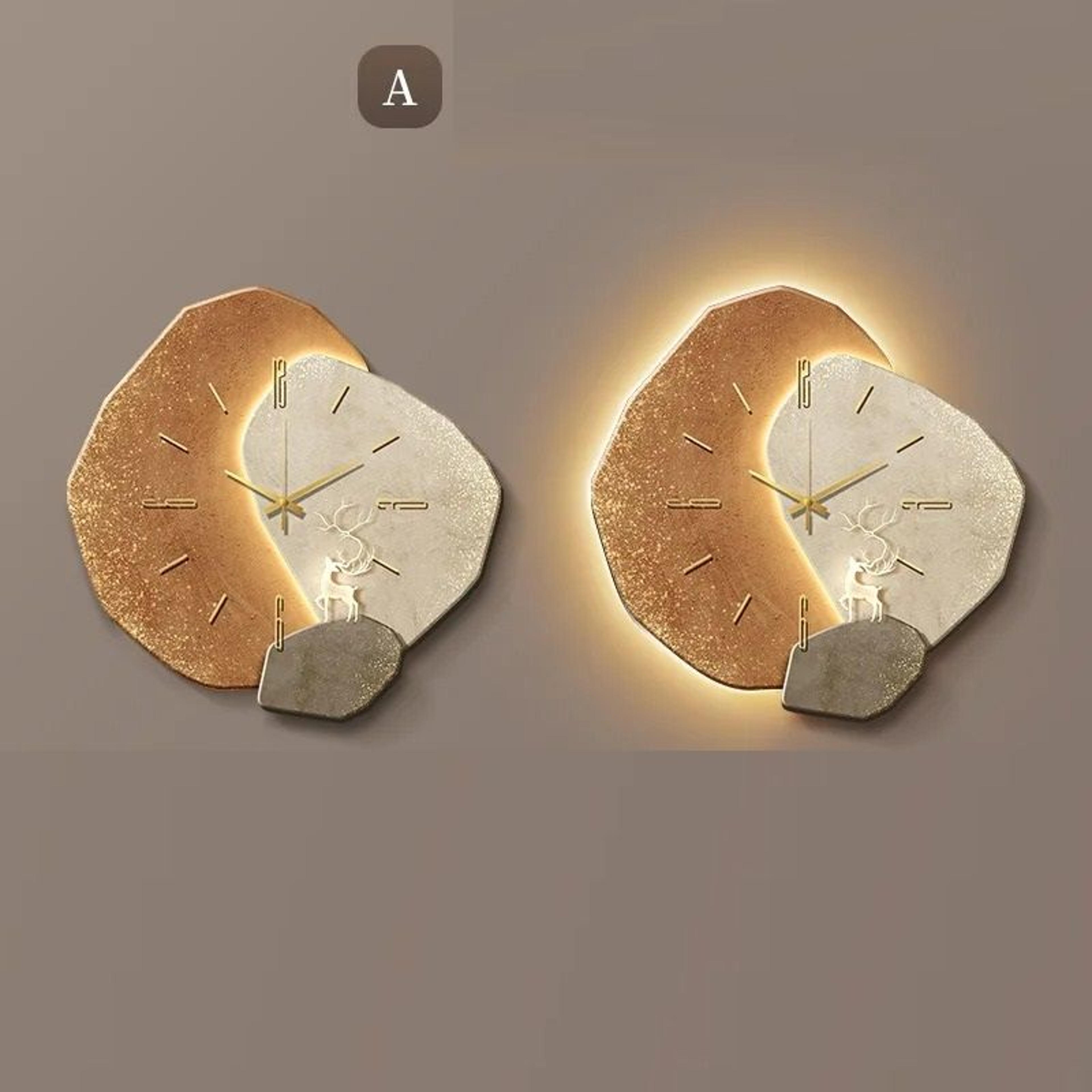 Modern Minimalist Lucky Stone Wall Clock With Silent Movement For Living Room And Dining Room 6