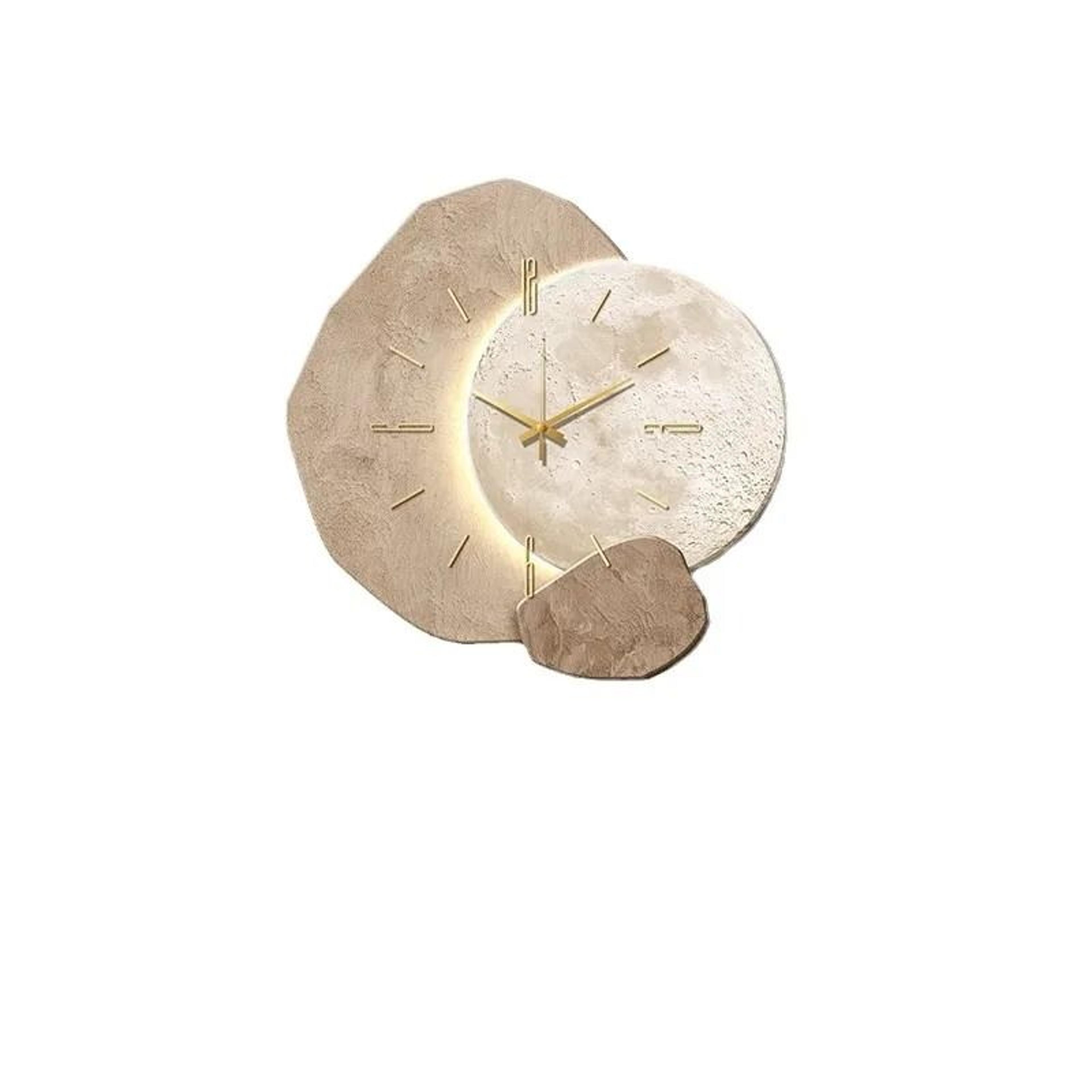 Modern Minimalist Lucky Stone Wall Clock With Silent Movement For Living Room And Dining Room 4