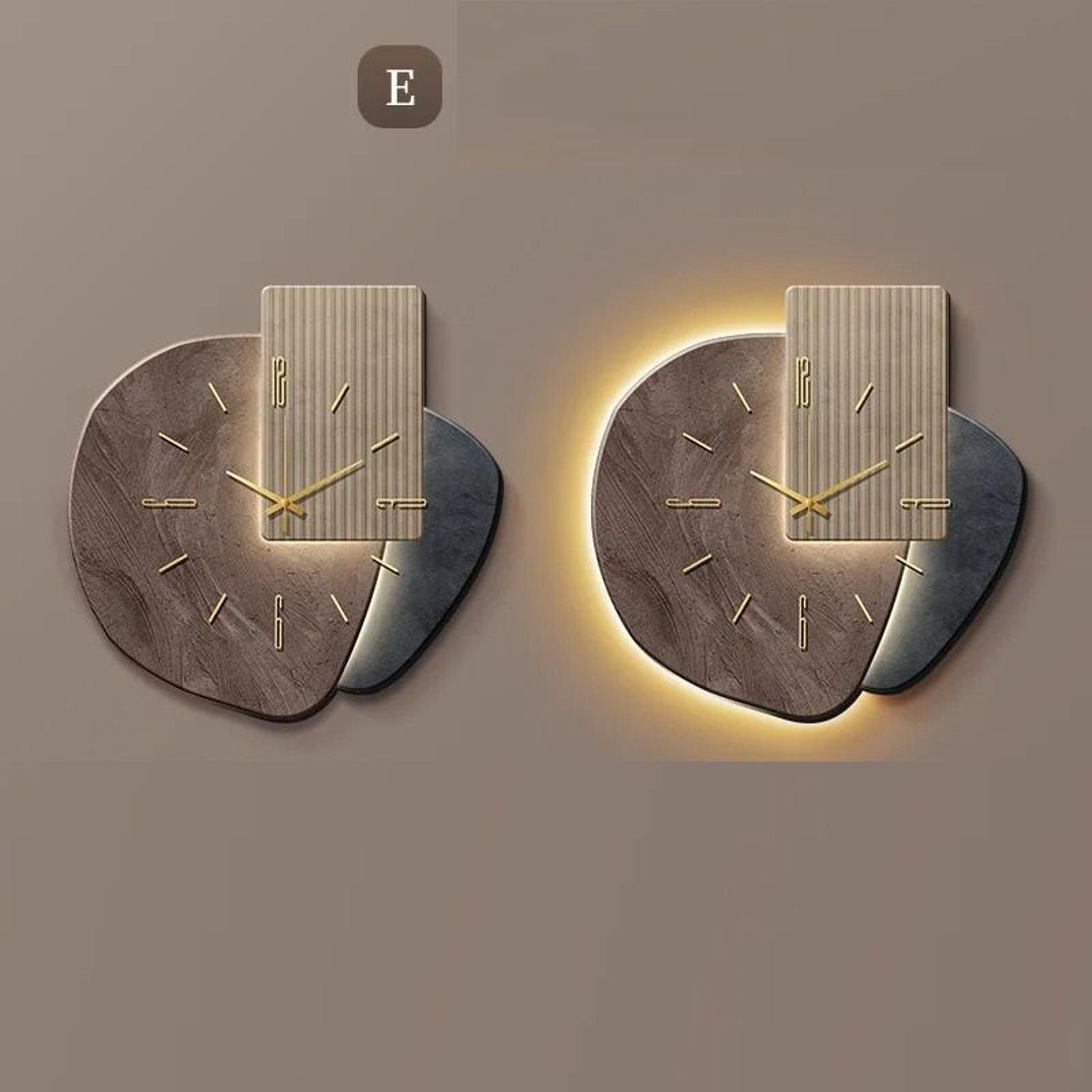 Modern Minimalist Lucky Stone Wall Clock With Silent Movement For Living Room And Dining Room 9
