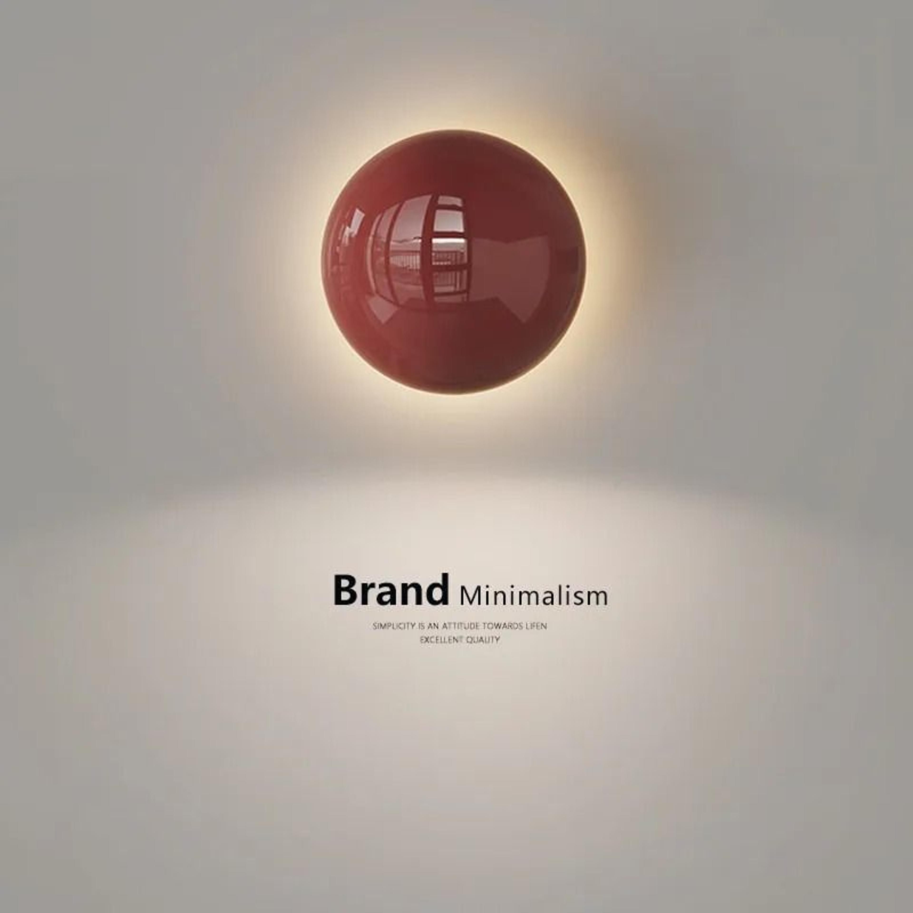 Modern Red Round Metal LED Wall Lamp And Ceiling Light For Bedroom Living Room And Corridor 4