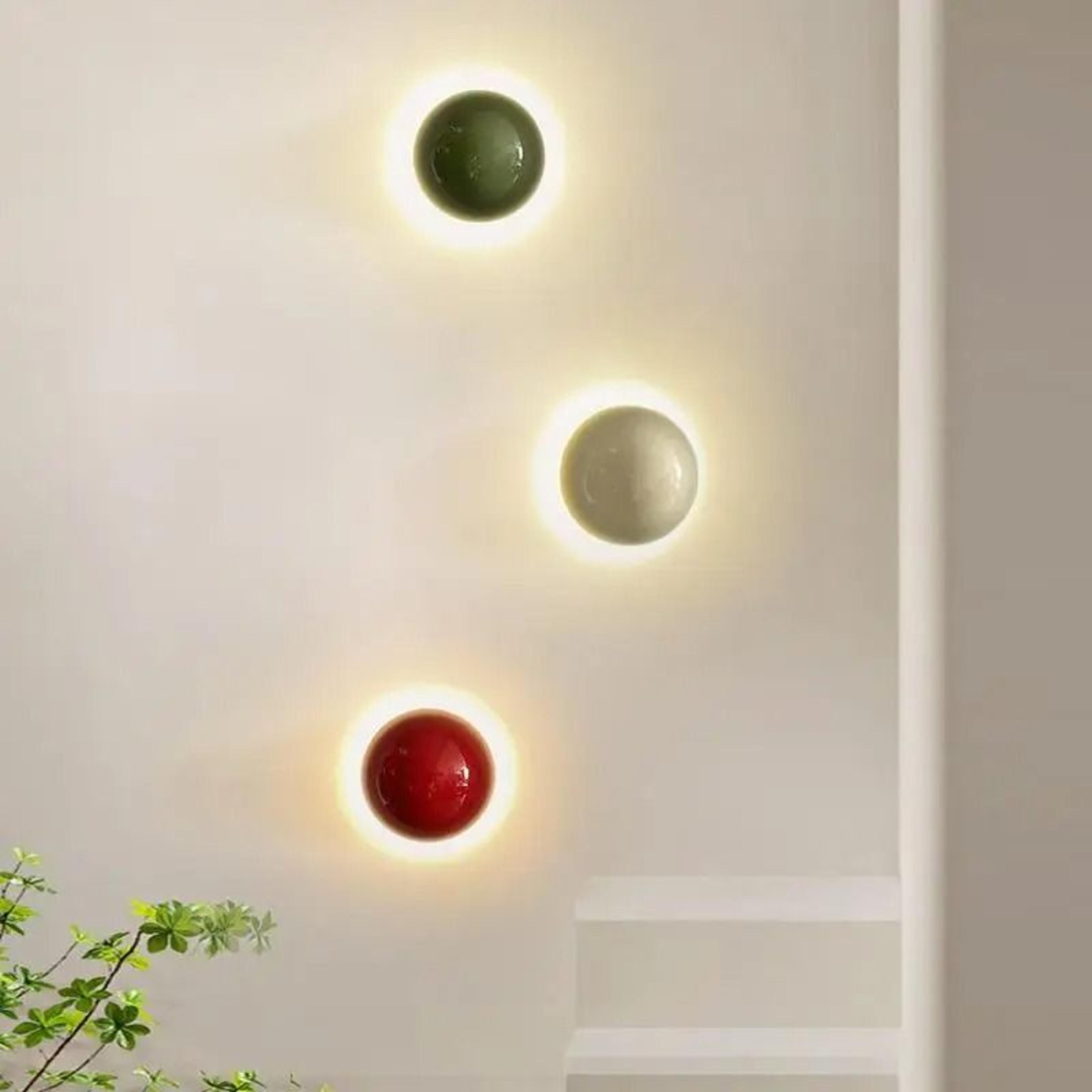 Modern Red Round Metal LED Wall Lamp And Ceiling Light For Bedroom Living Room And Corridor 1