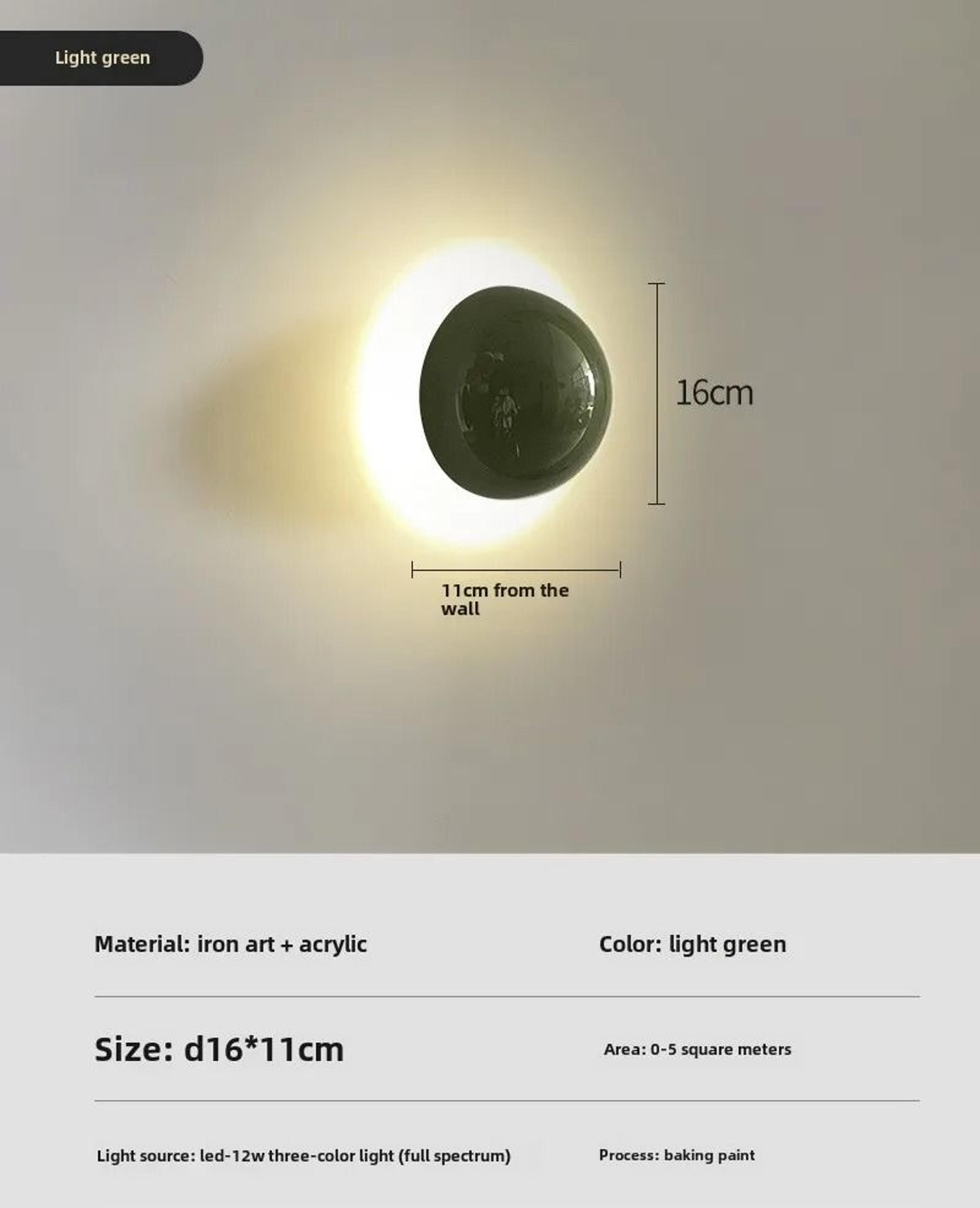 Modern Red Round Metal LED Wall Lamp And Ceiling Light For Bedroom Living Room And Corridor 8