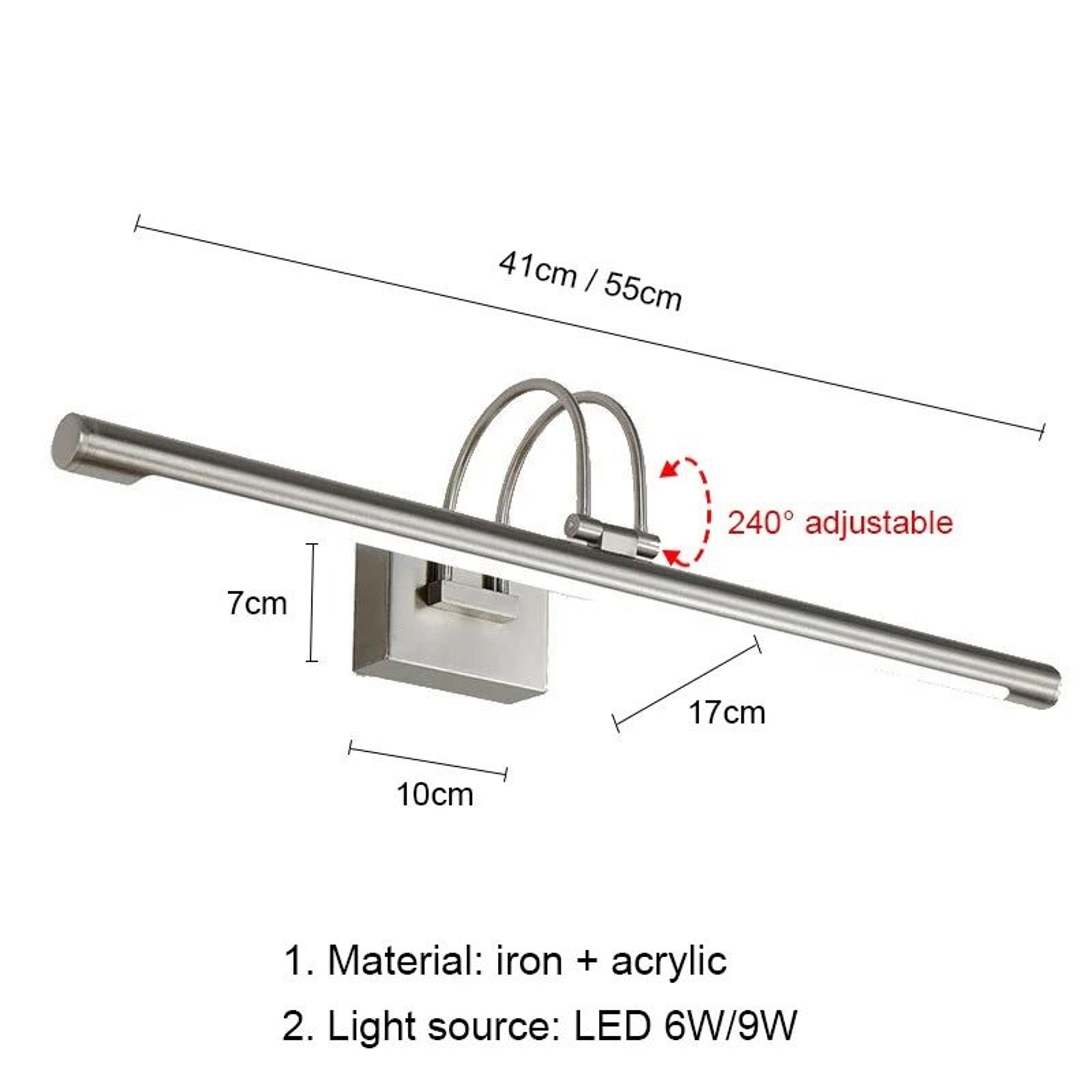 Modern LED Bathroom Mirror Wall Light Sconce For Toilet Dressing Table And Bedroom 5