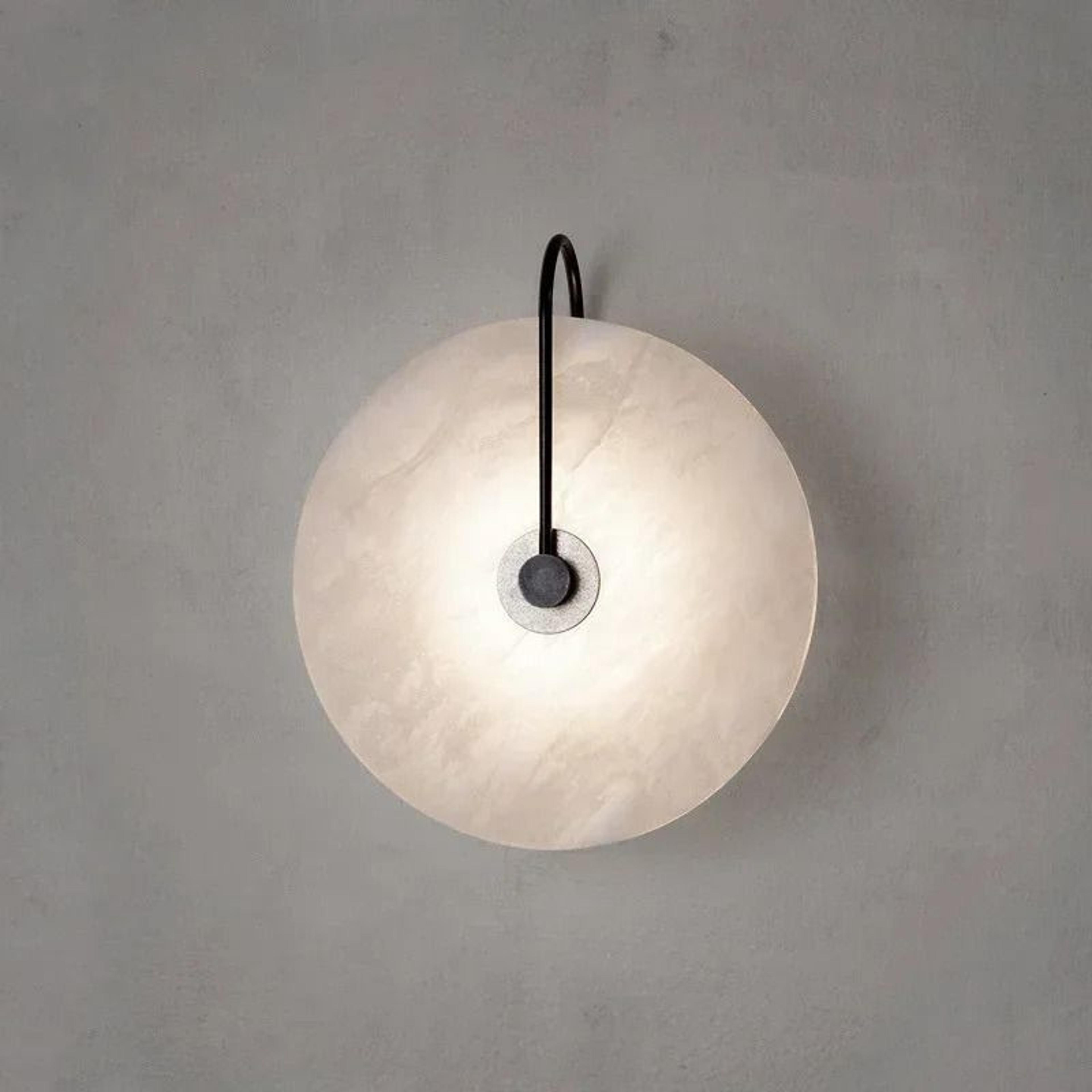 Modern Nordic Marble Moon LED Wall Sconce Lamp For Bedroom Bedside And Hotel Decor 6