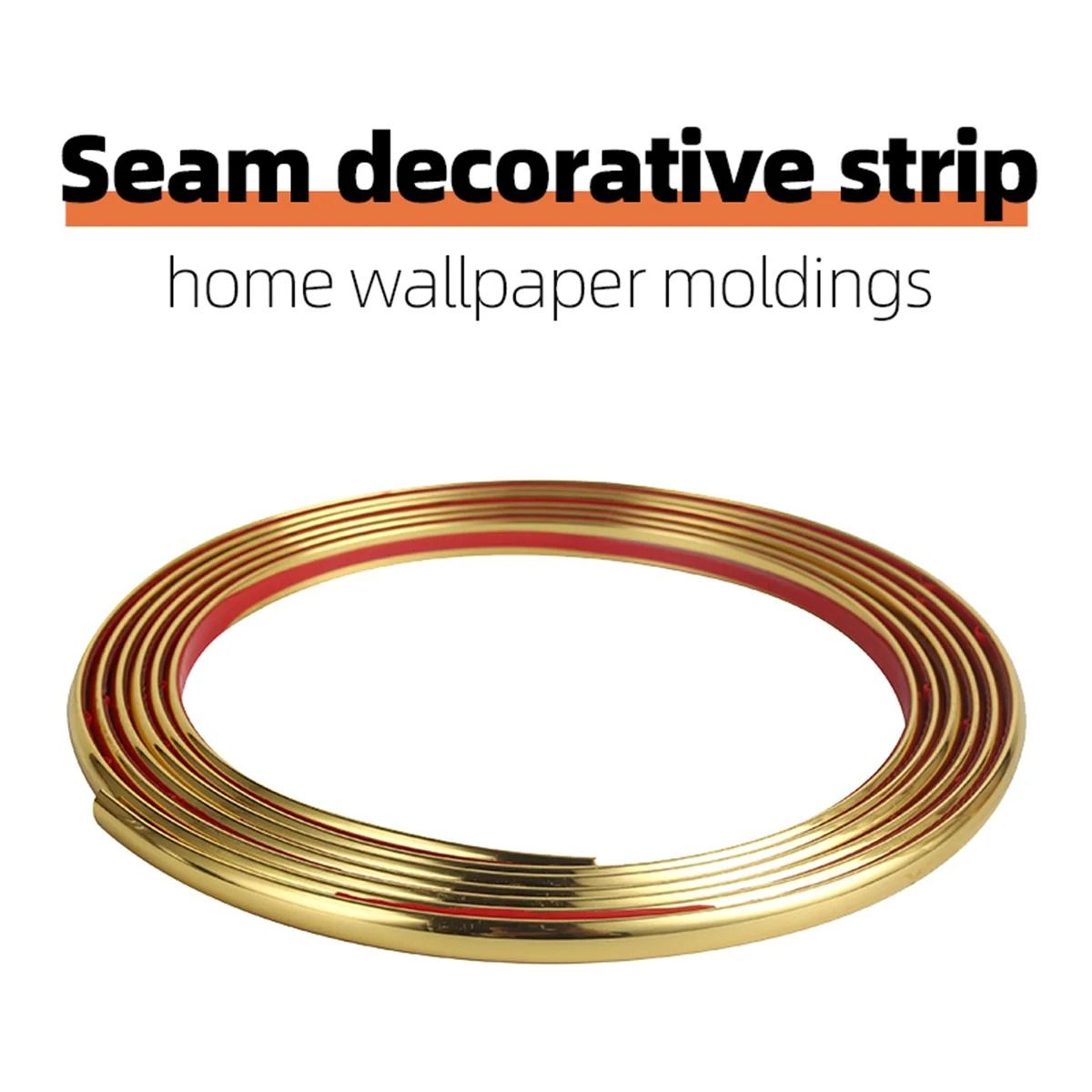 modern minimalist self adhesive pvc trim strip lightweight accent line decal for walls mirrors and cabinets