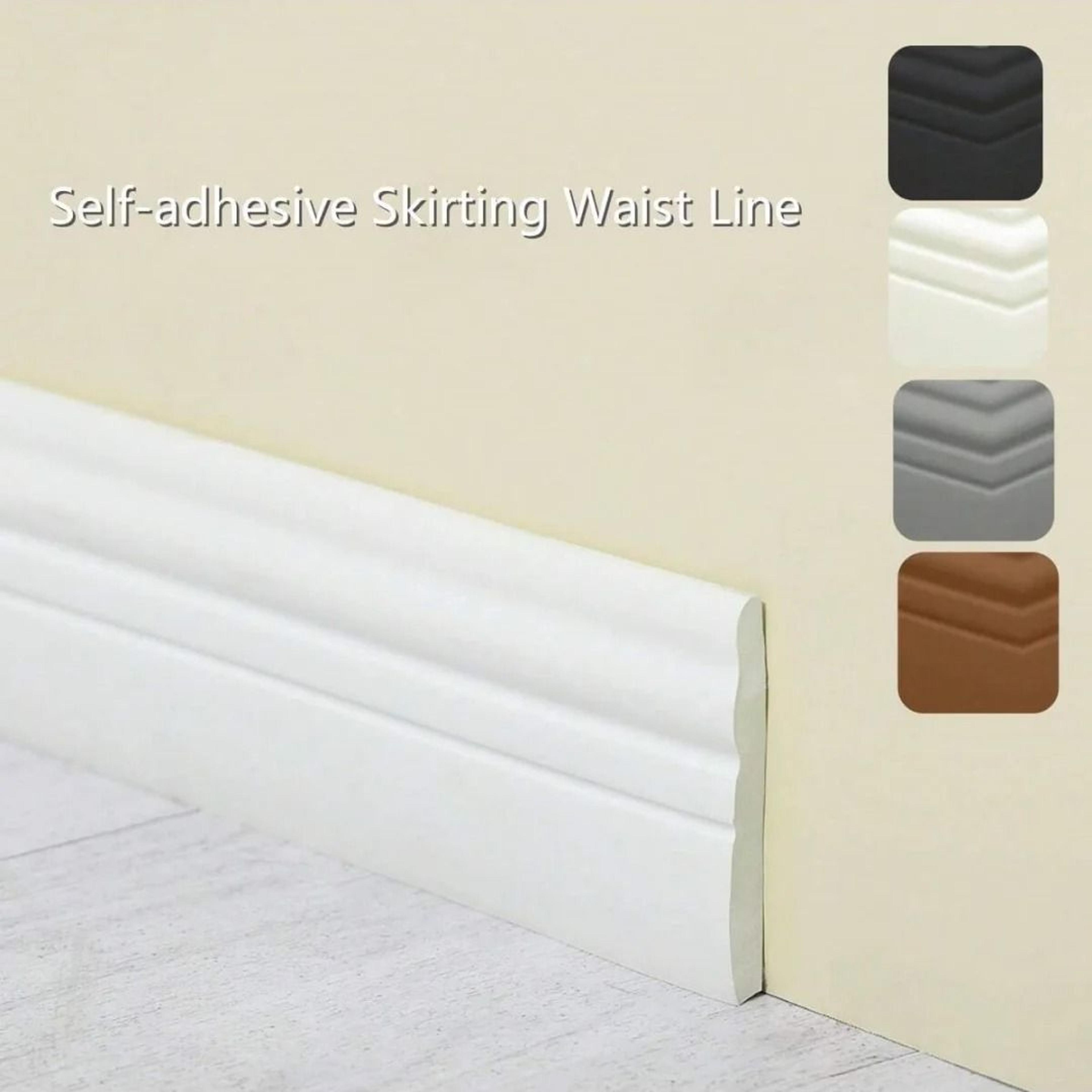 flexible foam baseboard wall border self adhesive waistline floor corner strip