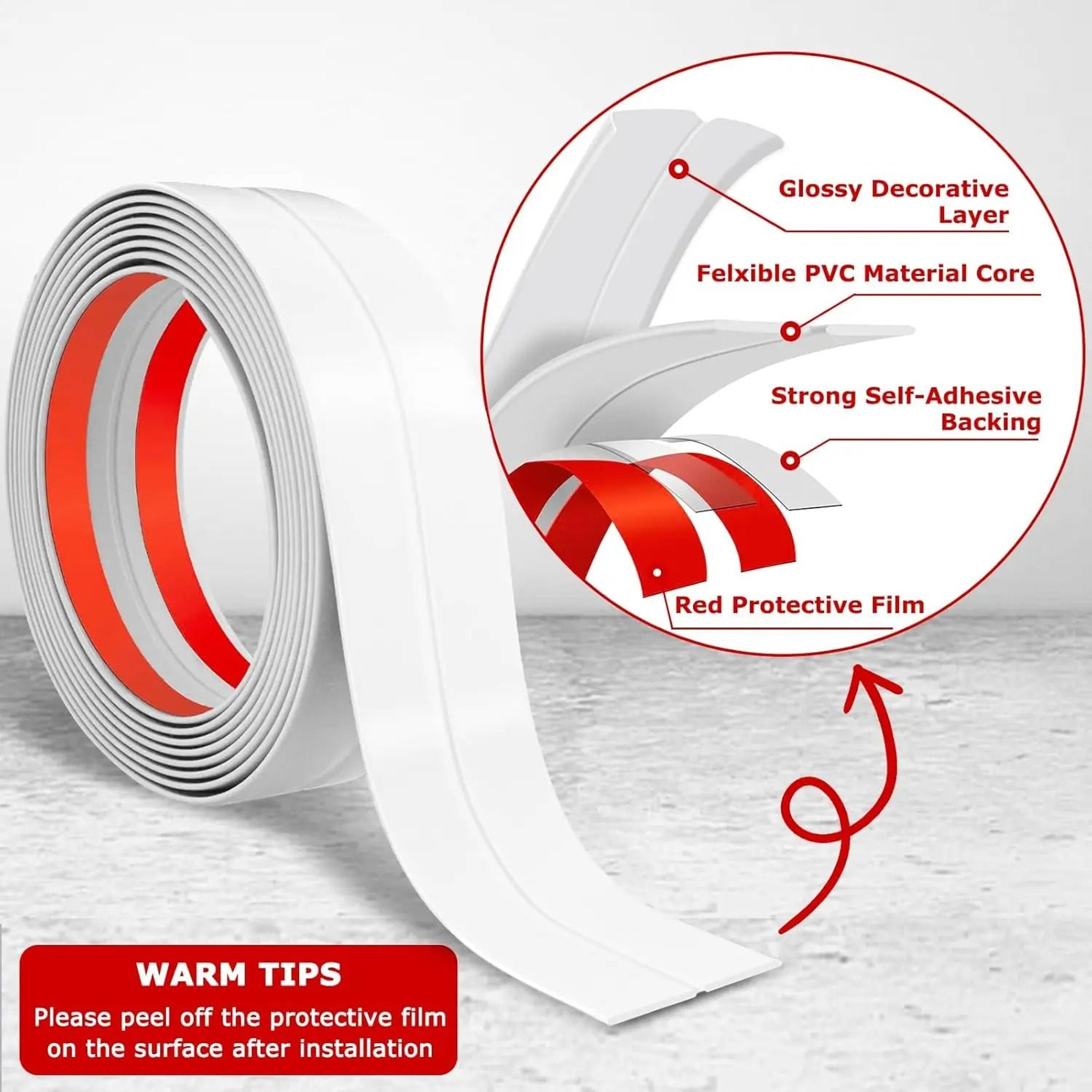 Flexible Caulk Strip And Wall Edge Protection Sealing Tape 3