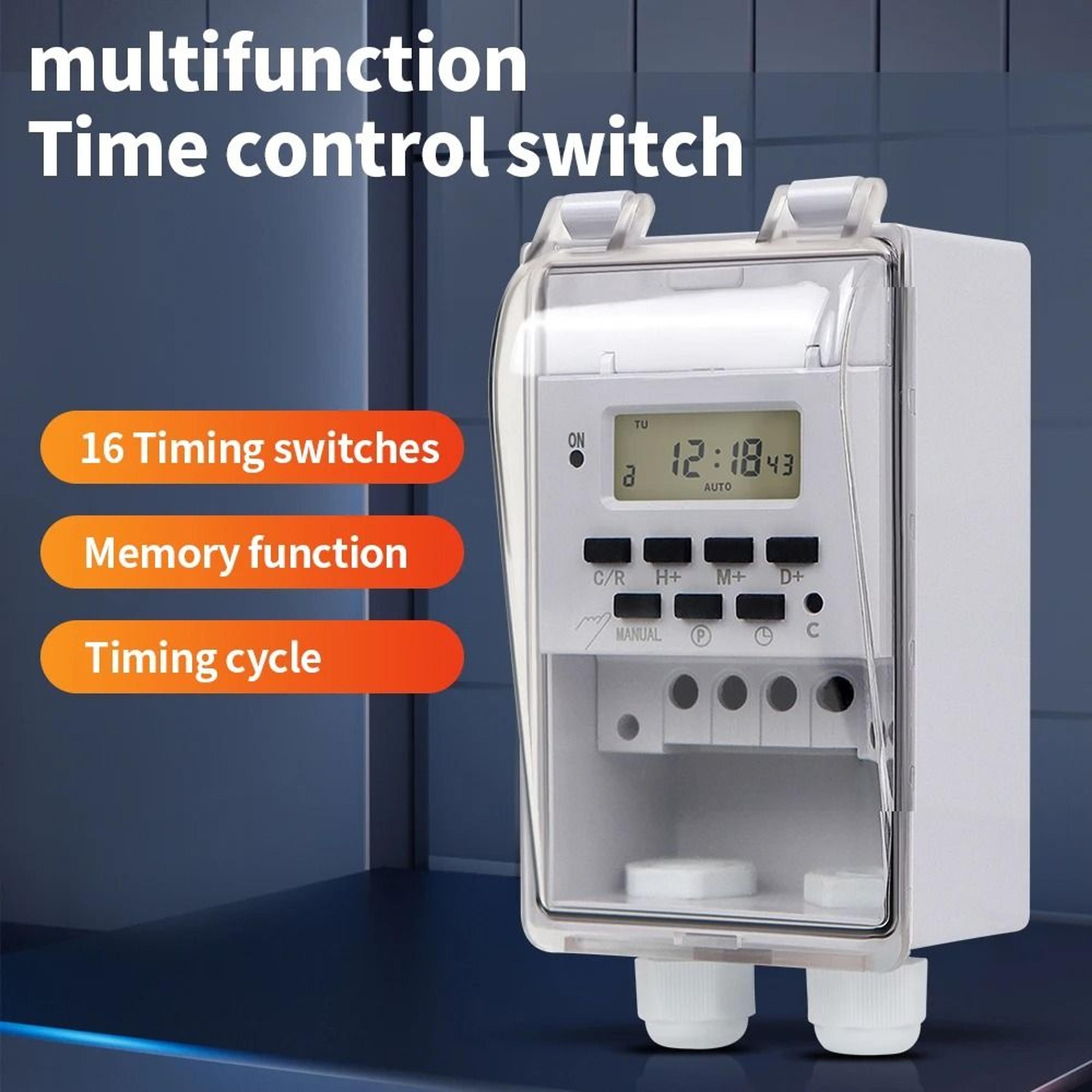 220v 30a digital time control switch weekly 7 day programmable electronic timer relay with button lock