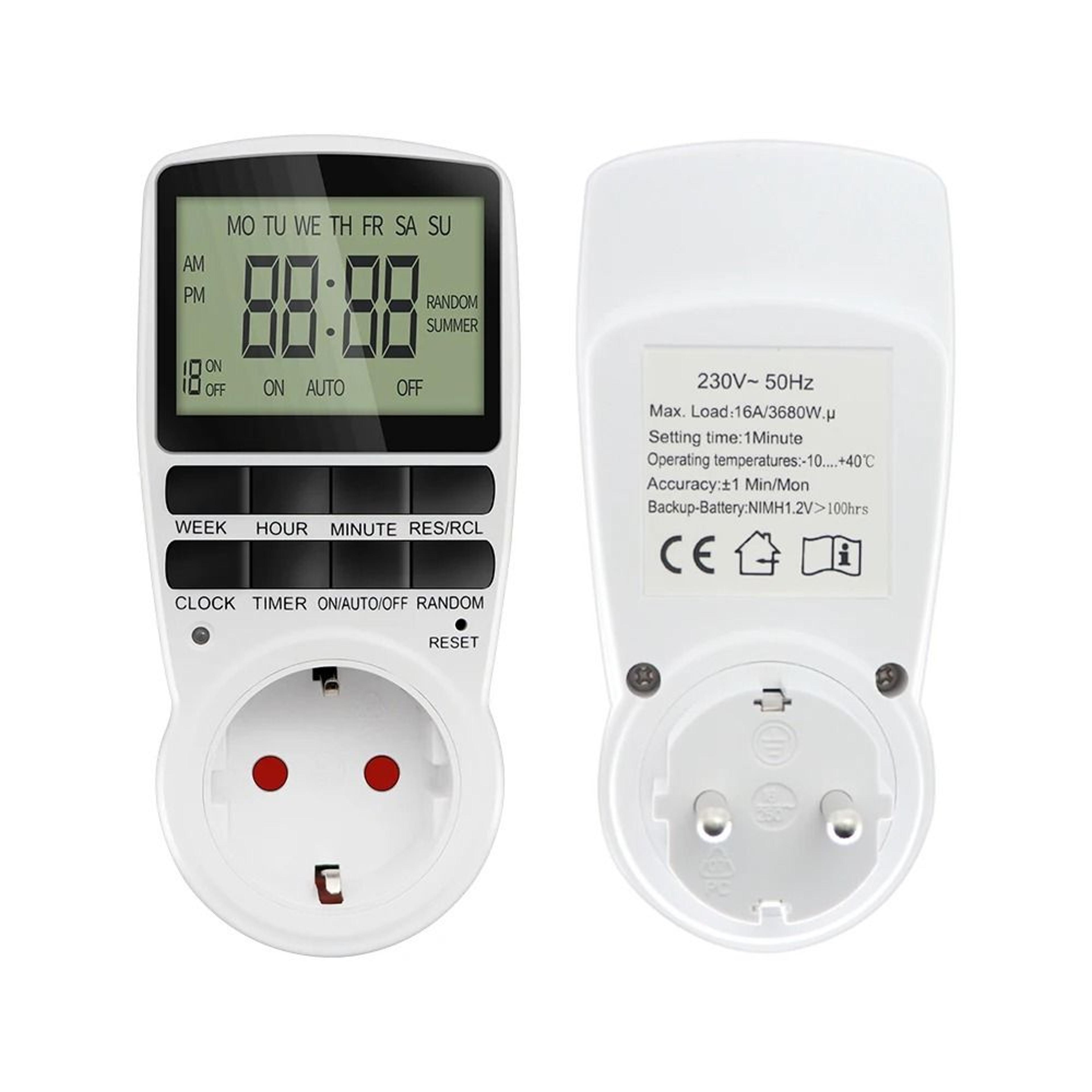 programmable digital timer switch outlet socket 110v 220v plug in electronic timing socket