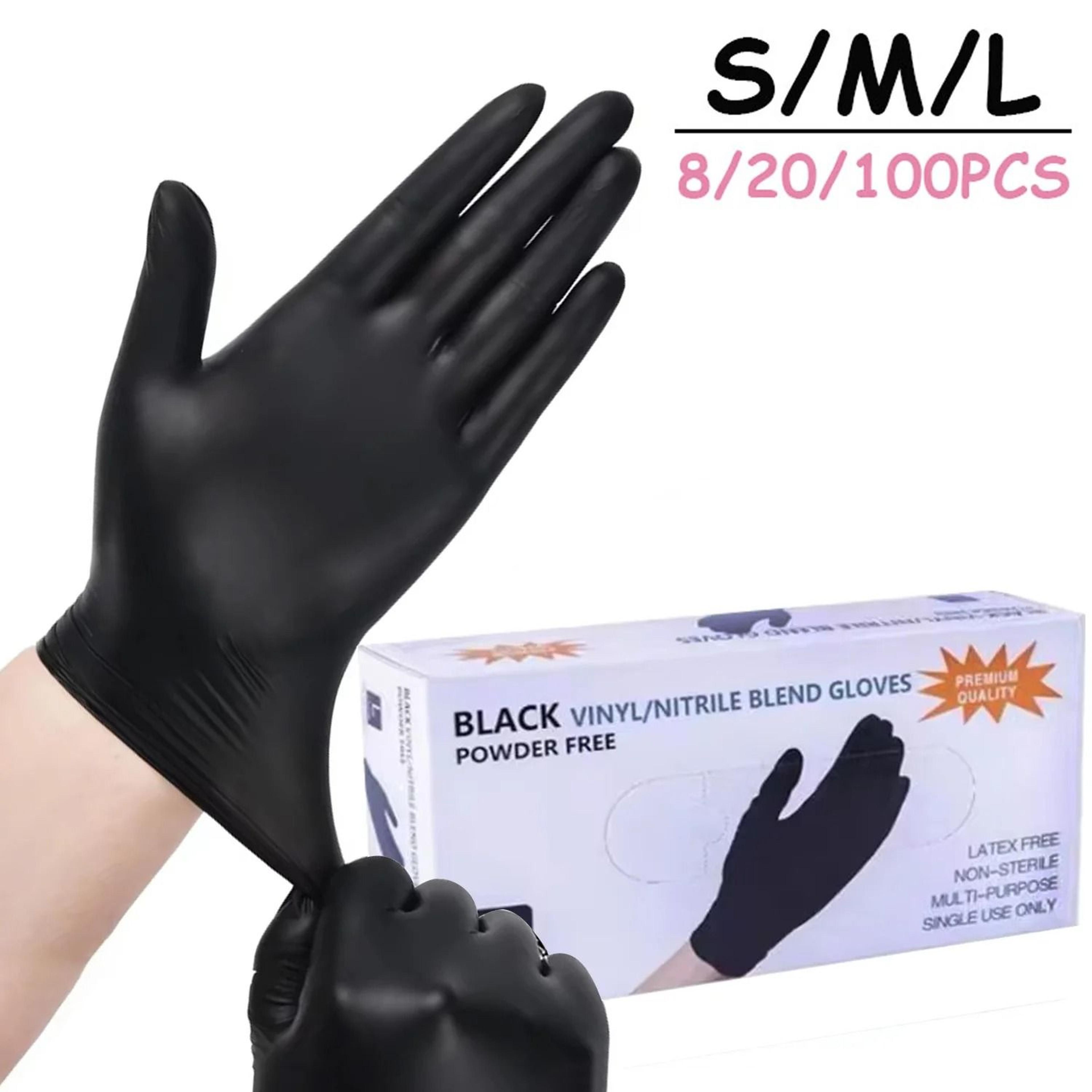 black nitrile disposable gloves powder free latex free waterproof exam gloves