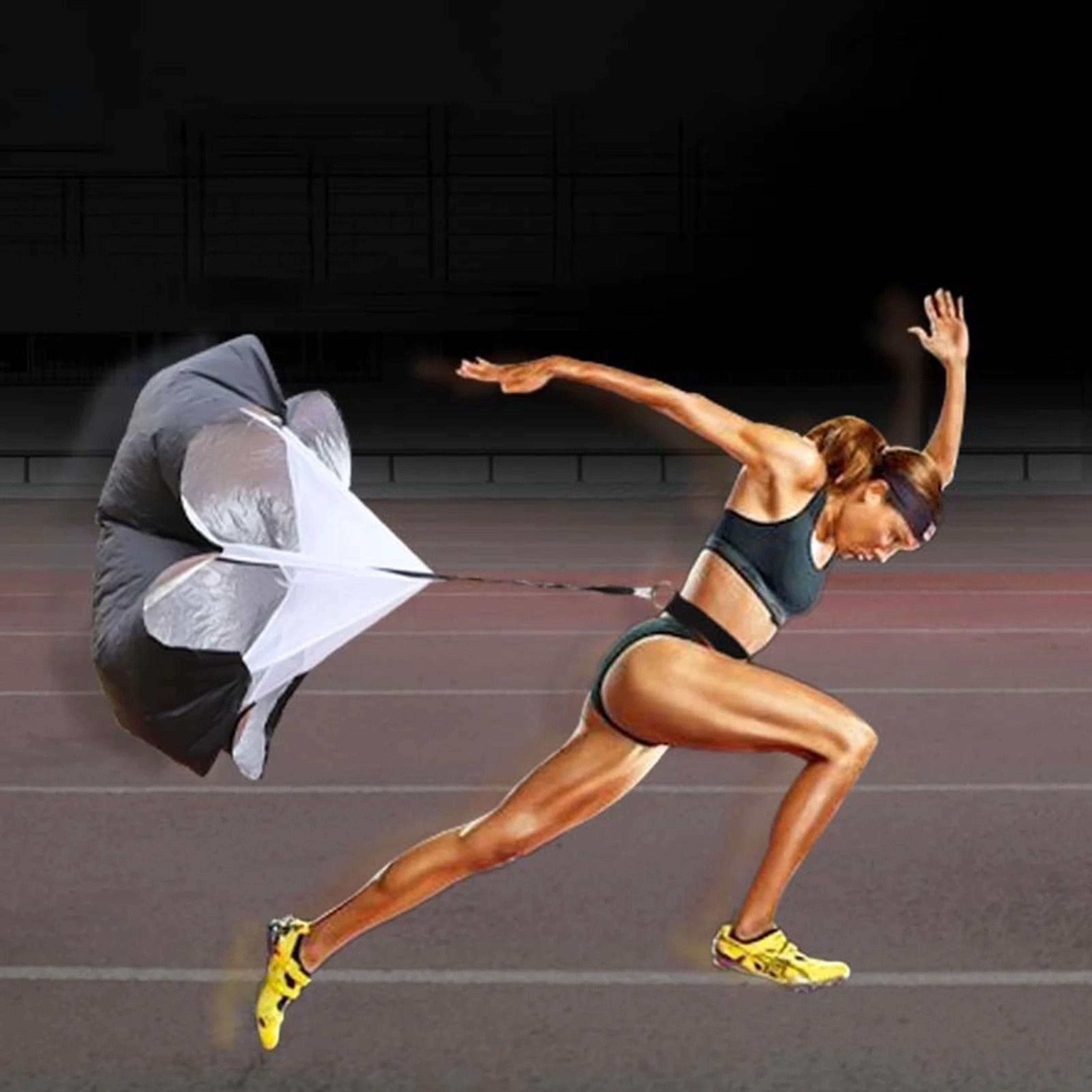 kids running speed parachute adjustable nylon belt power speed training chute