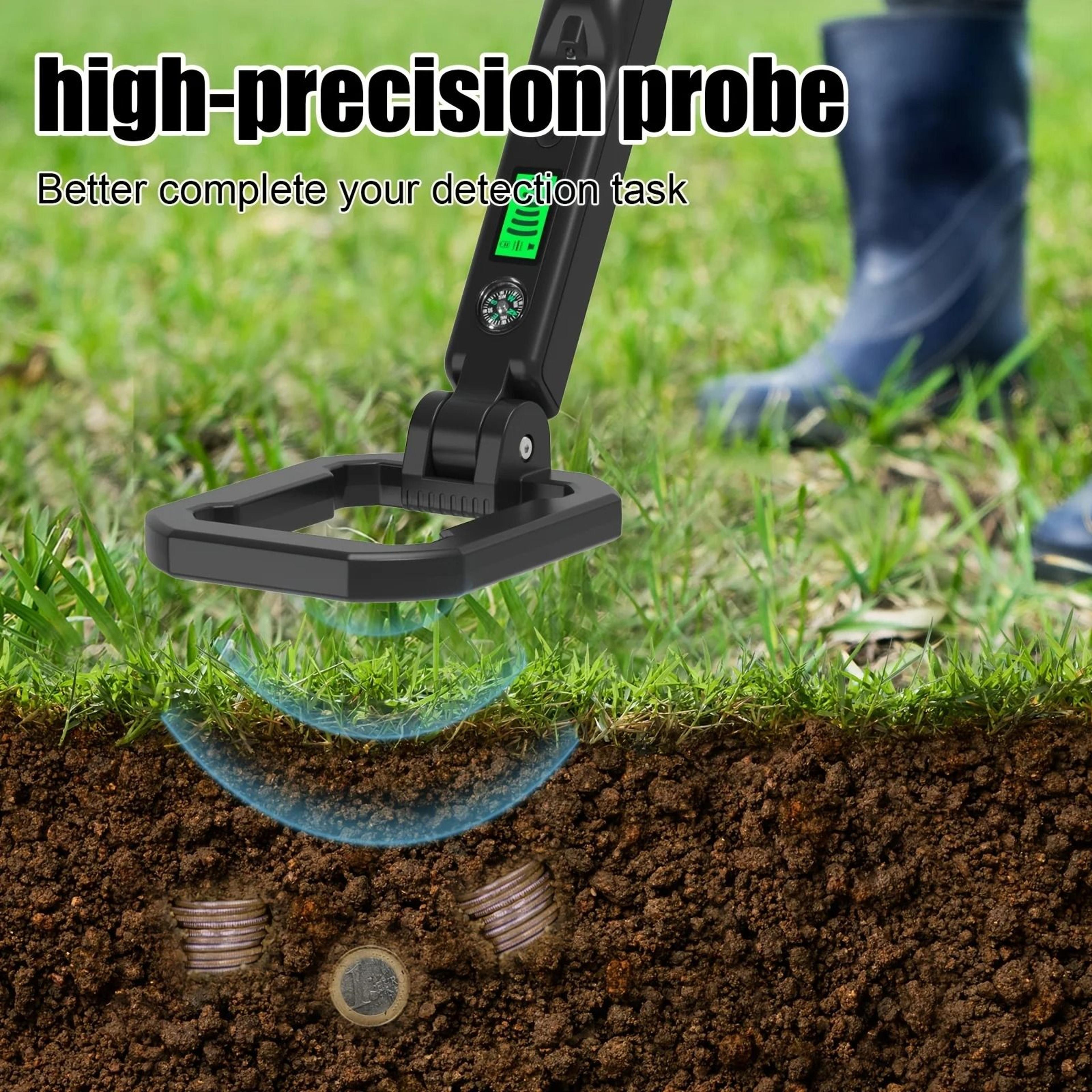 handheld metal detector pinpointer with lcd display sound vibration 360 degree detection