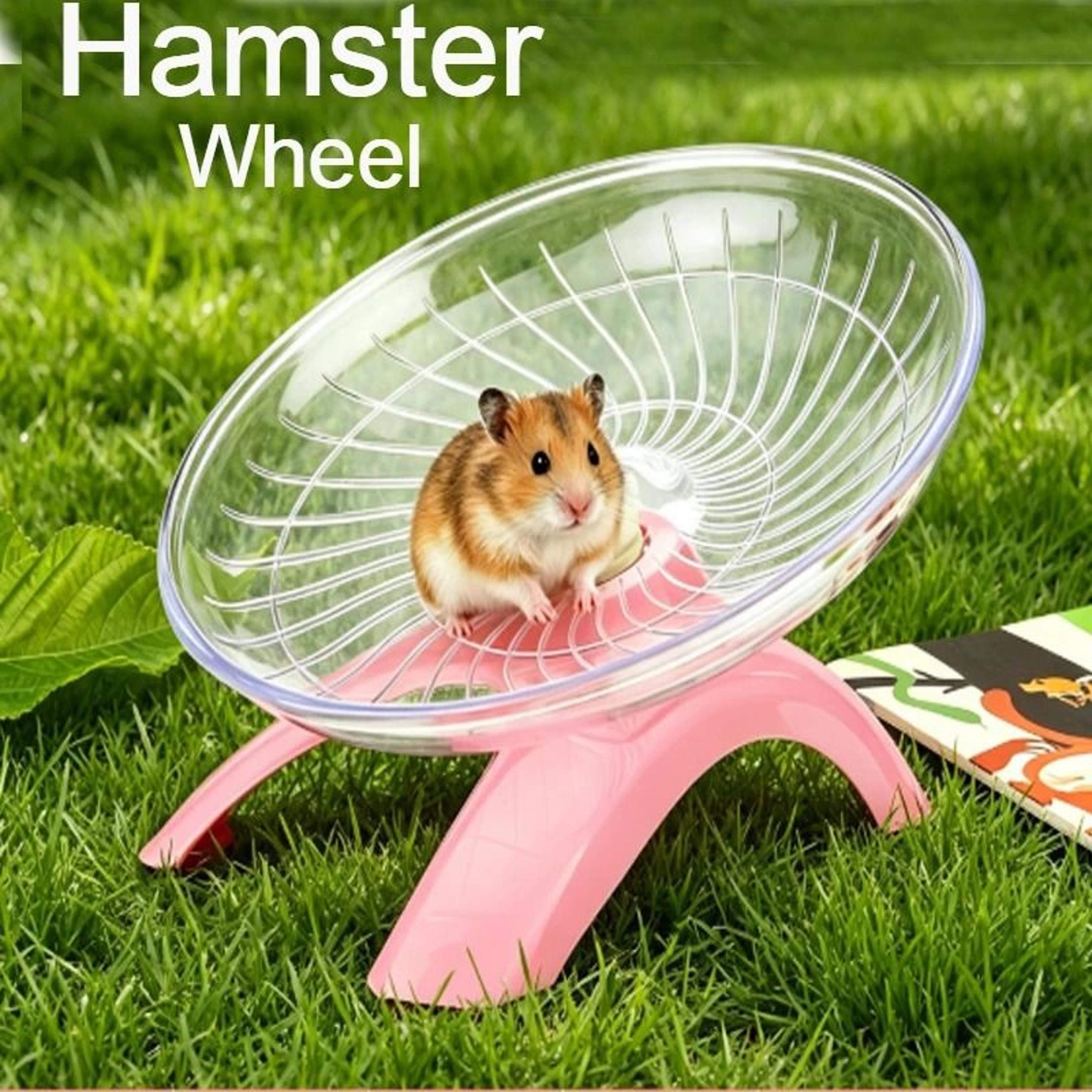 small pet hamster running disc silent transparent rotatory jogging wheel toy