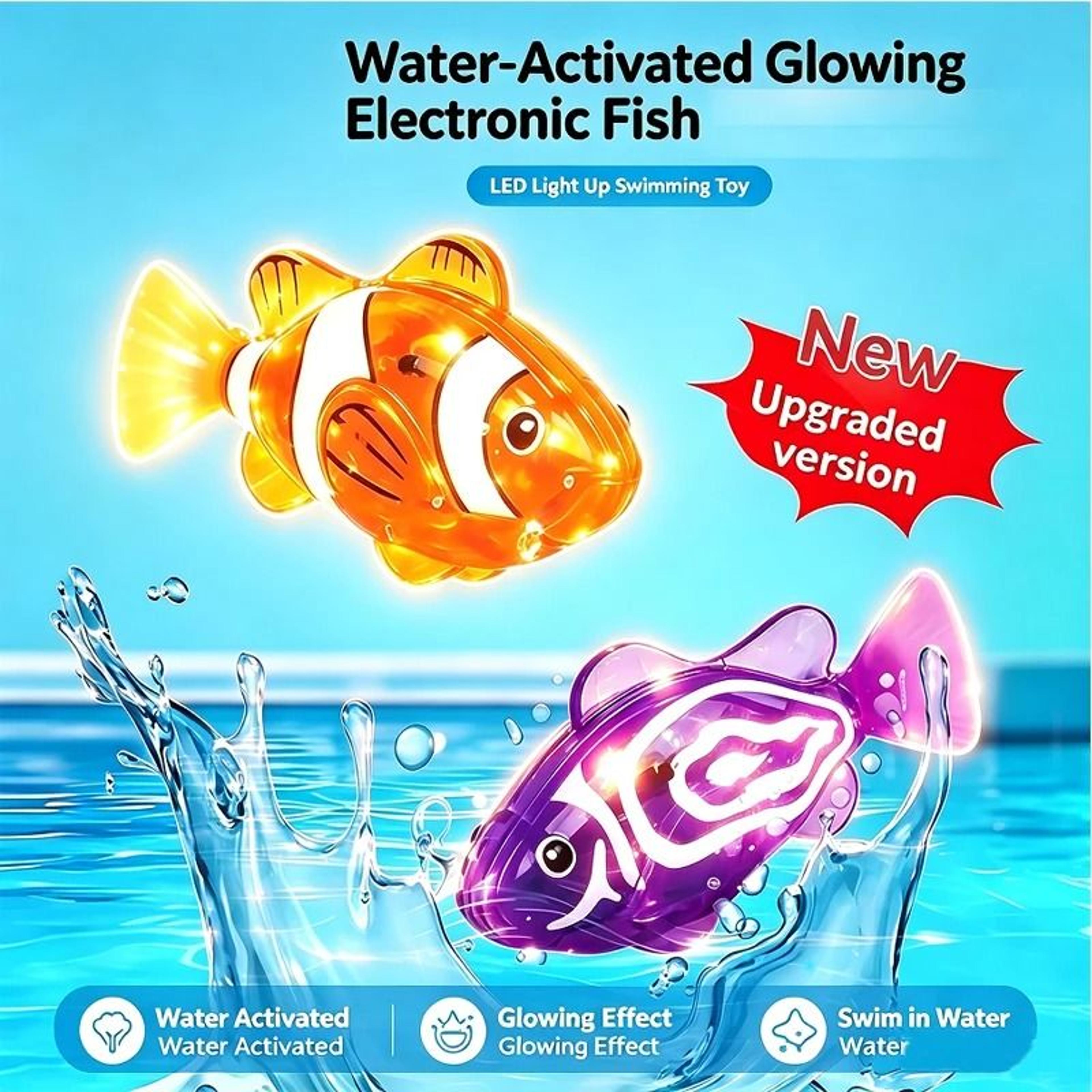 electric swimming fish tank toy realistic light-up induction luminescence robotic fish pet
