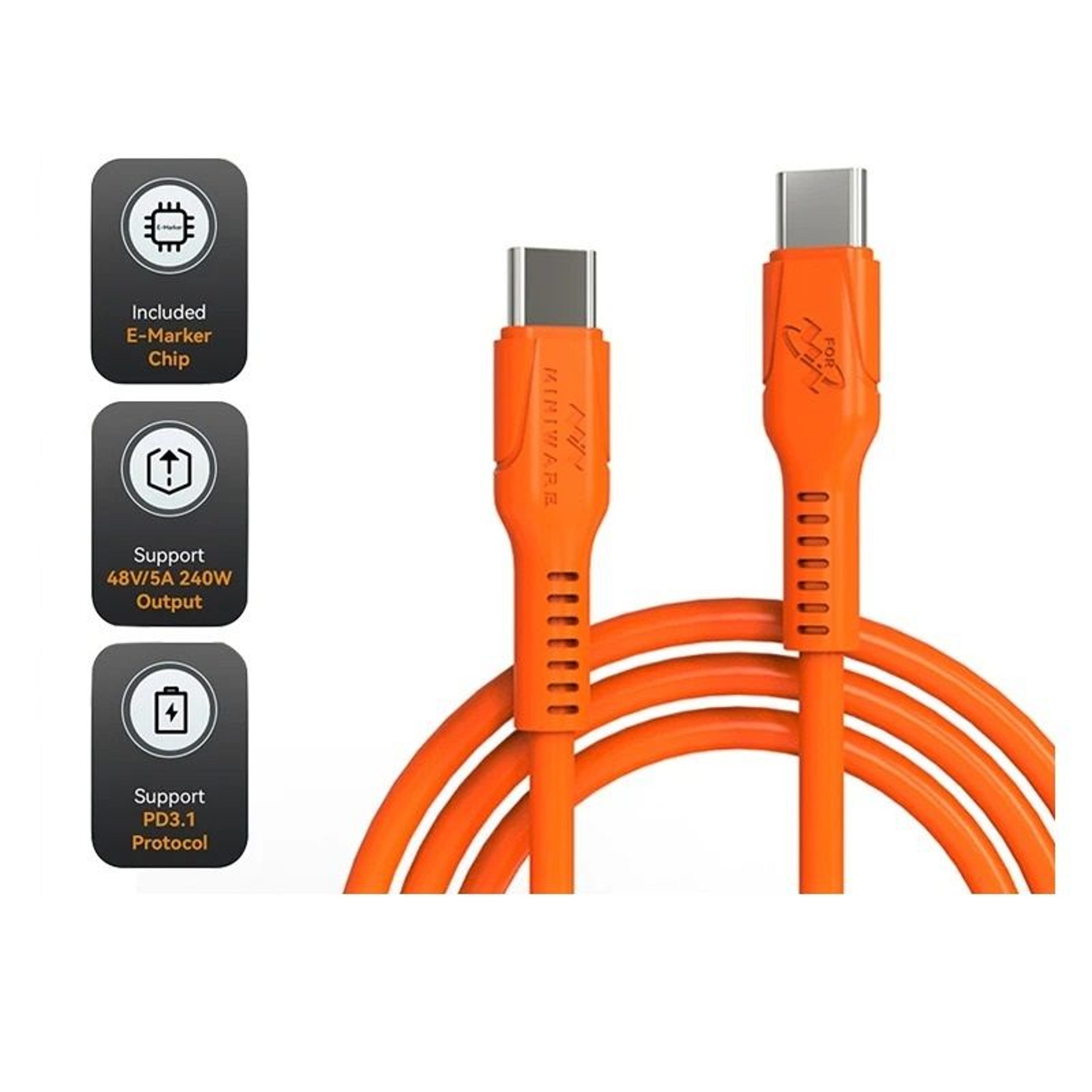 high-power 240w usb-c to usb-c fast charging cable pd3.1 5a data transfer cord