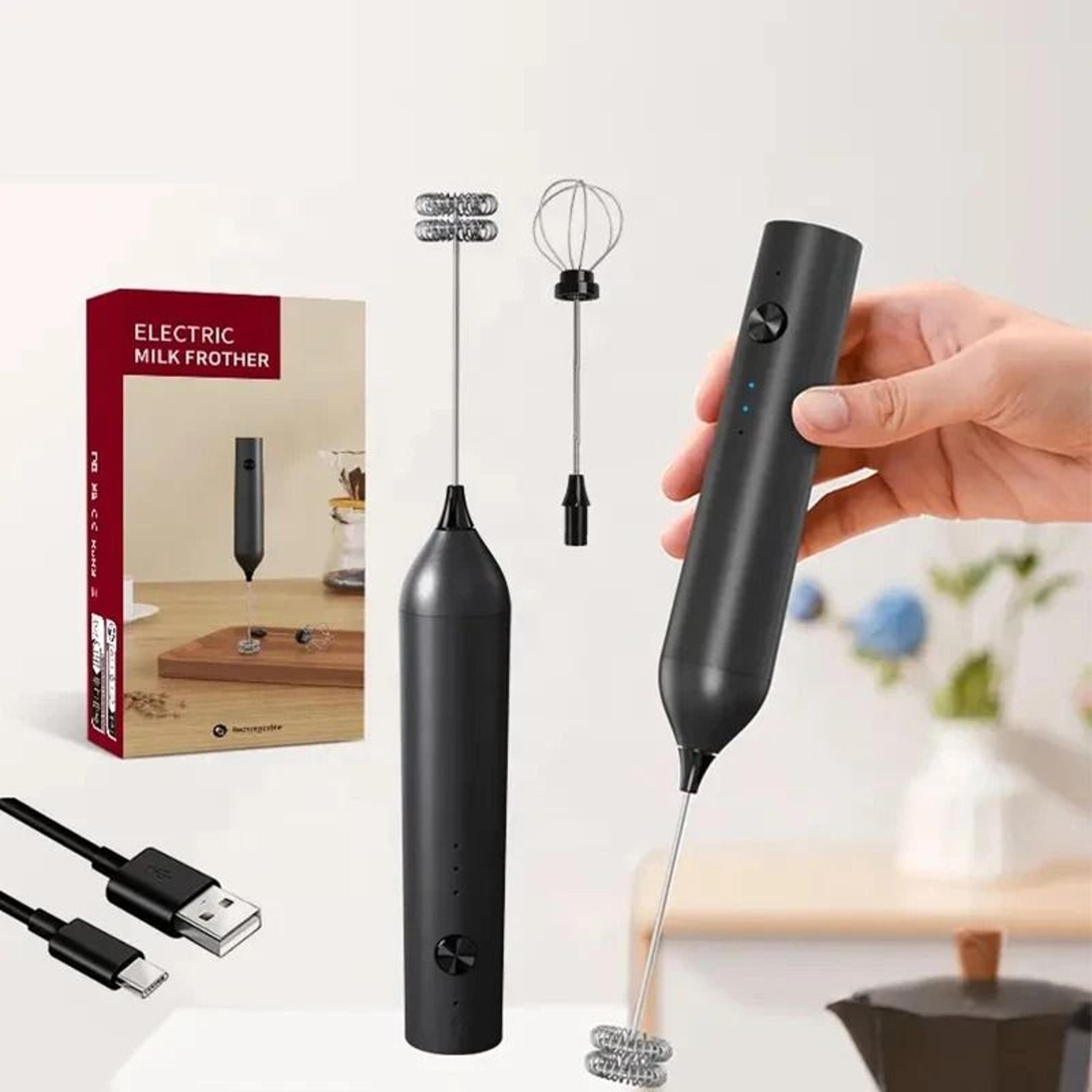 handheld electric milk frother and rechargeable drink mixer