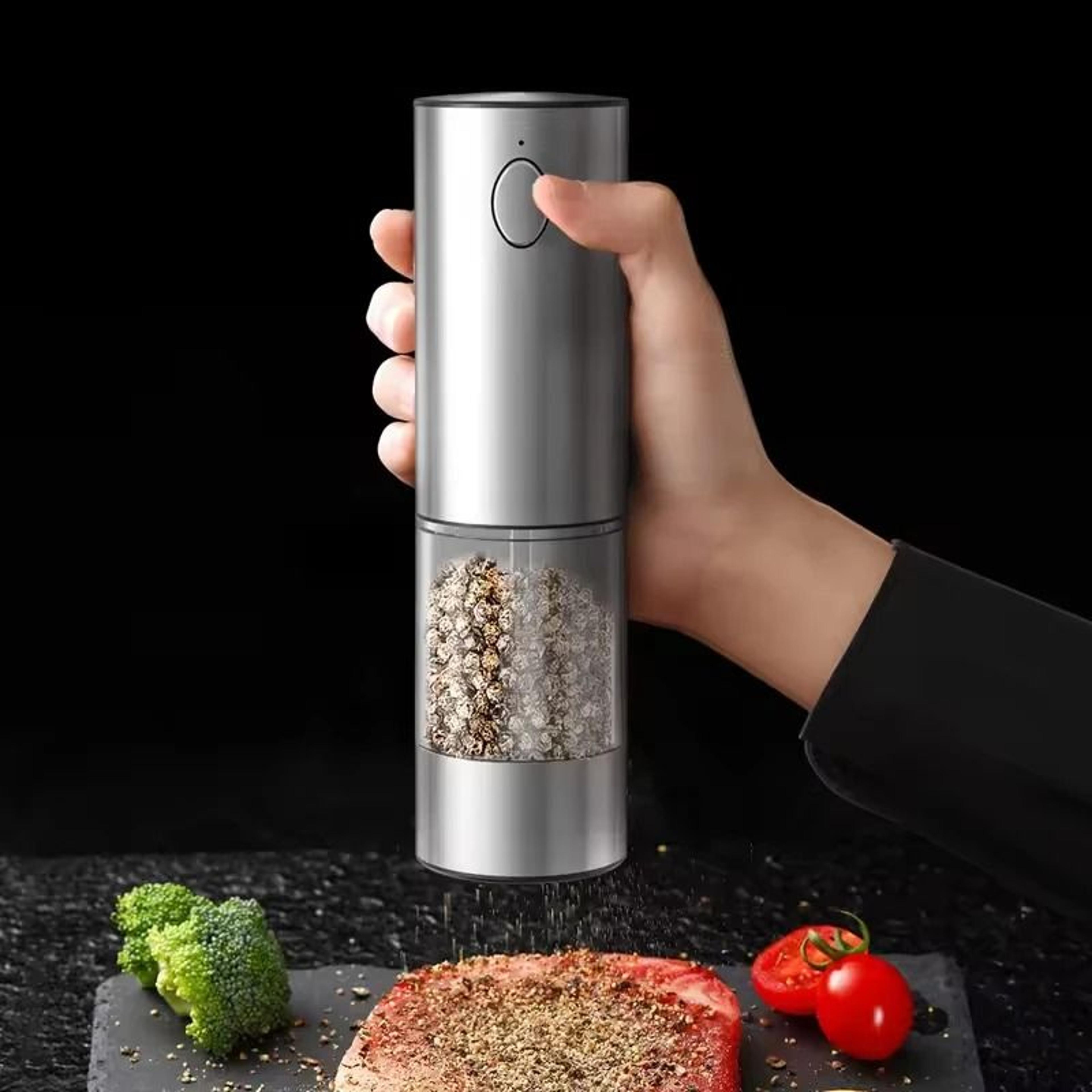 automatic electric salt and pepper grinder with usb rechargeability and adjustable coarseness