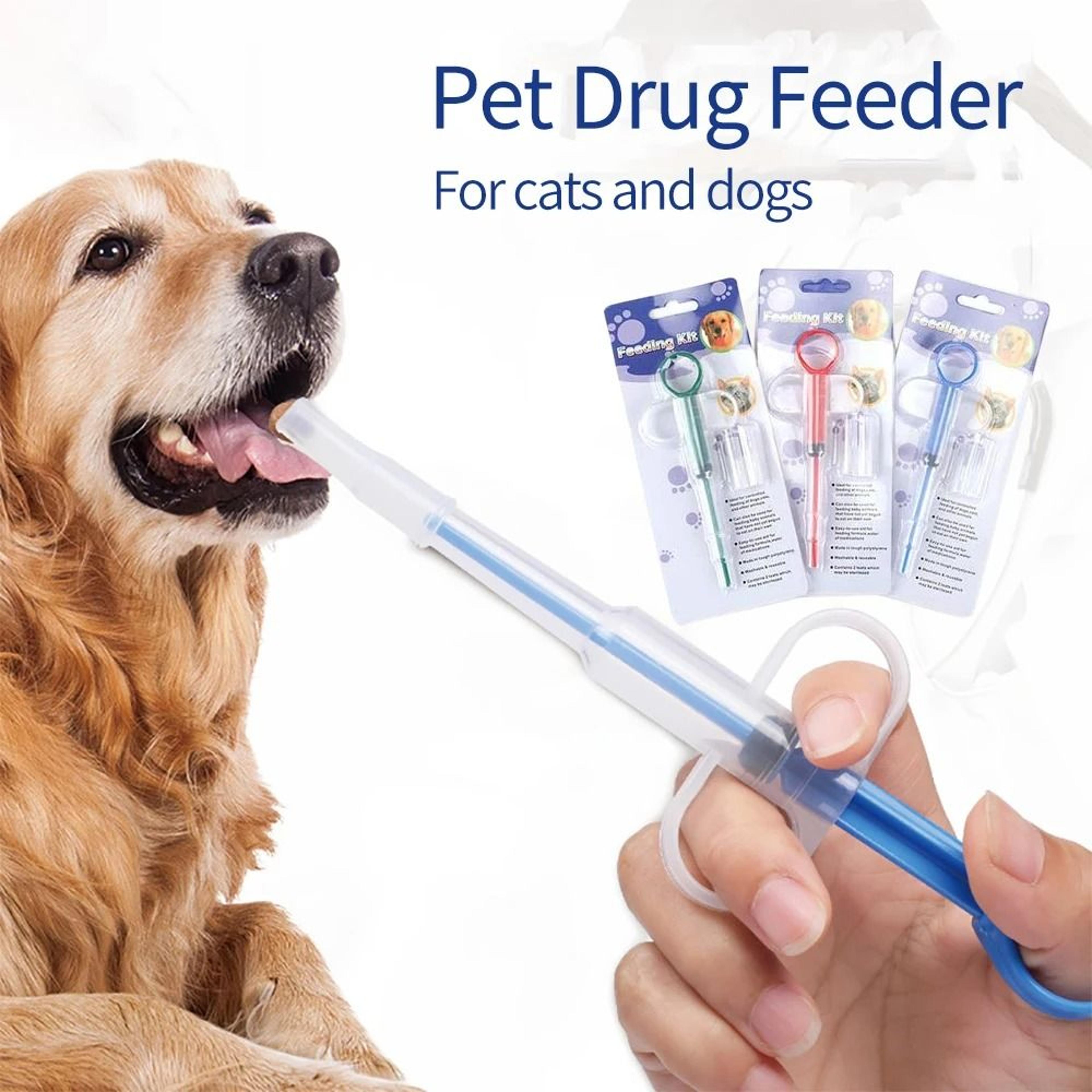 soft tip pet pill shooter and liquid feeding dispenser for cats and dogs