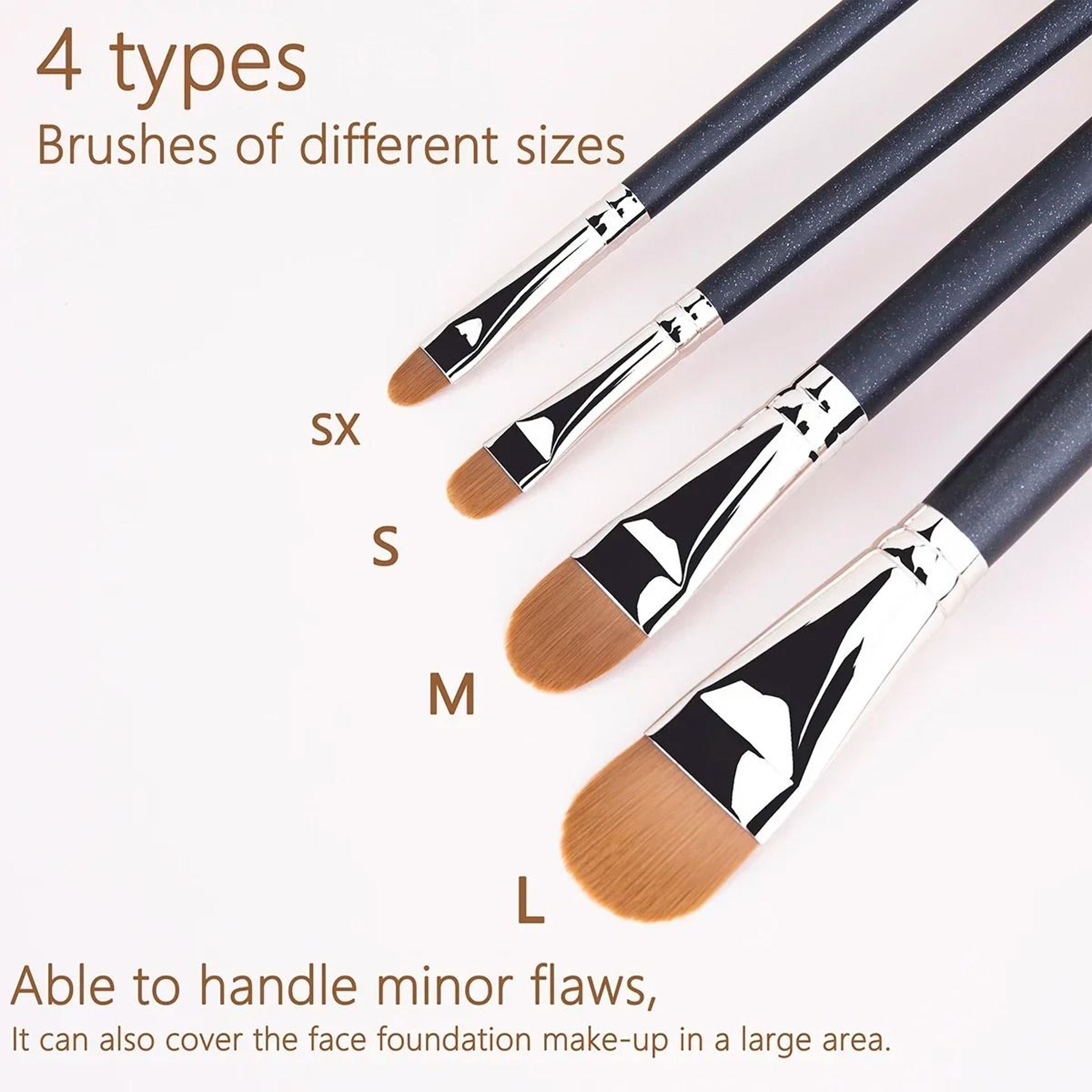 ultra-thin flat foundation and concealer makeup brush for liquid and cream cosmetics