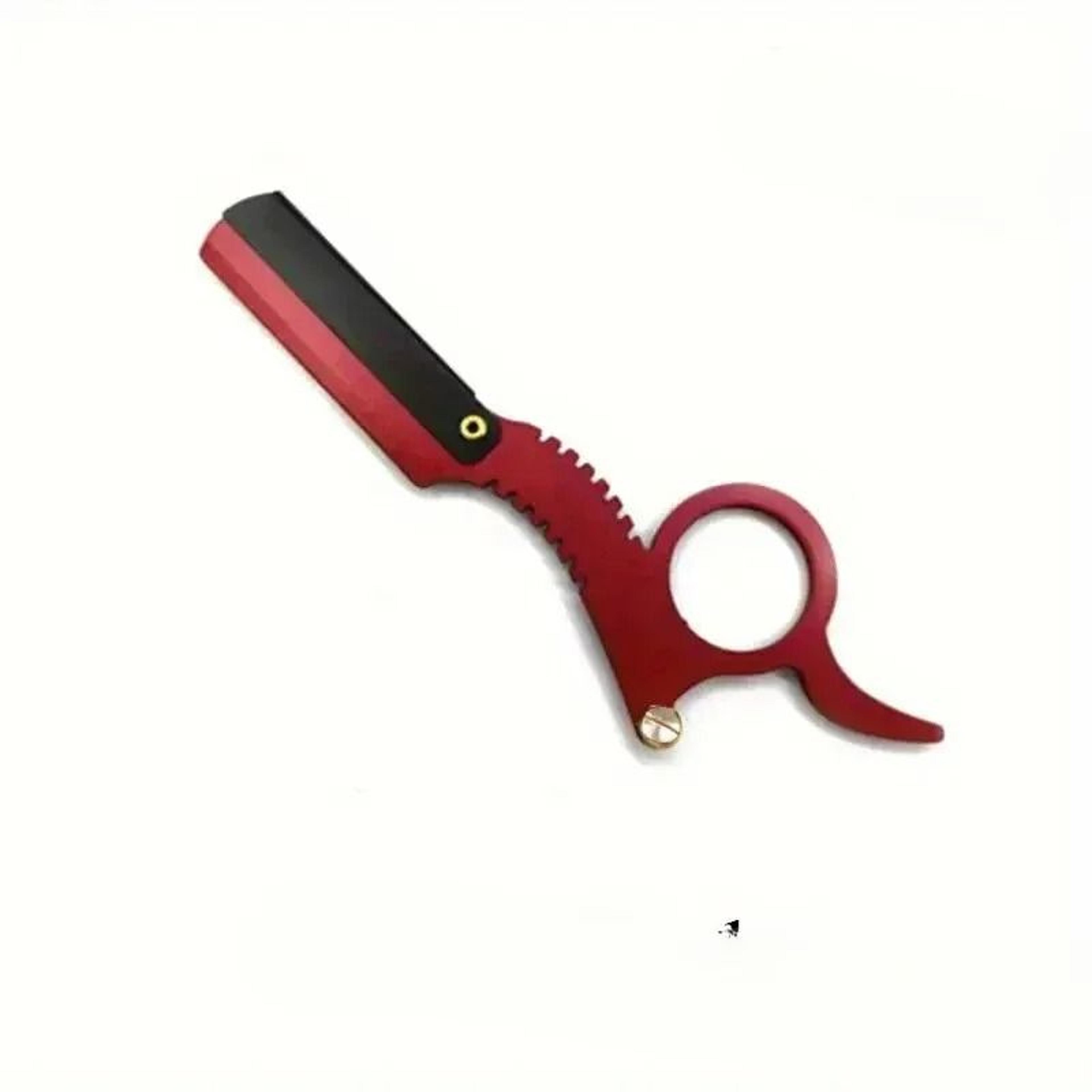 Classic Stainless Steel Thumb Shaving Razor And Hairdressing Grooming Stand 8