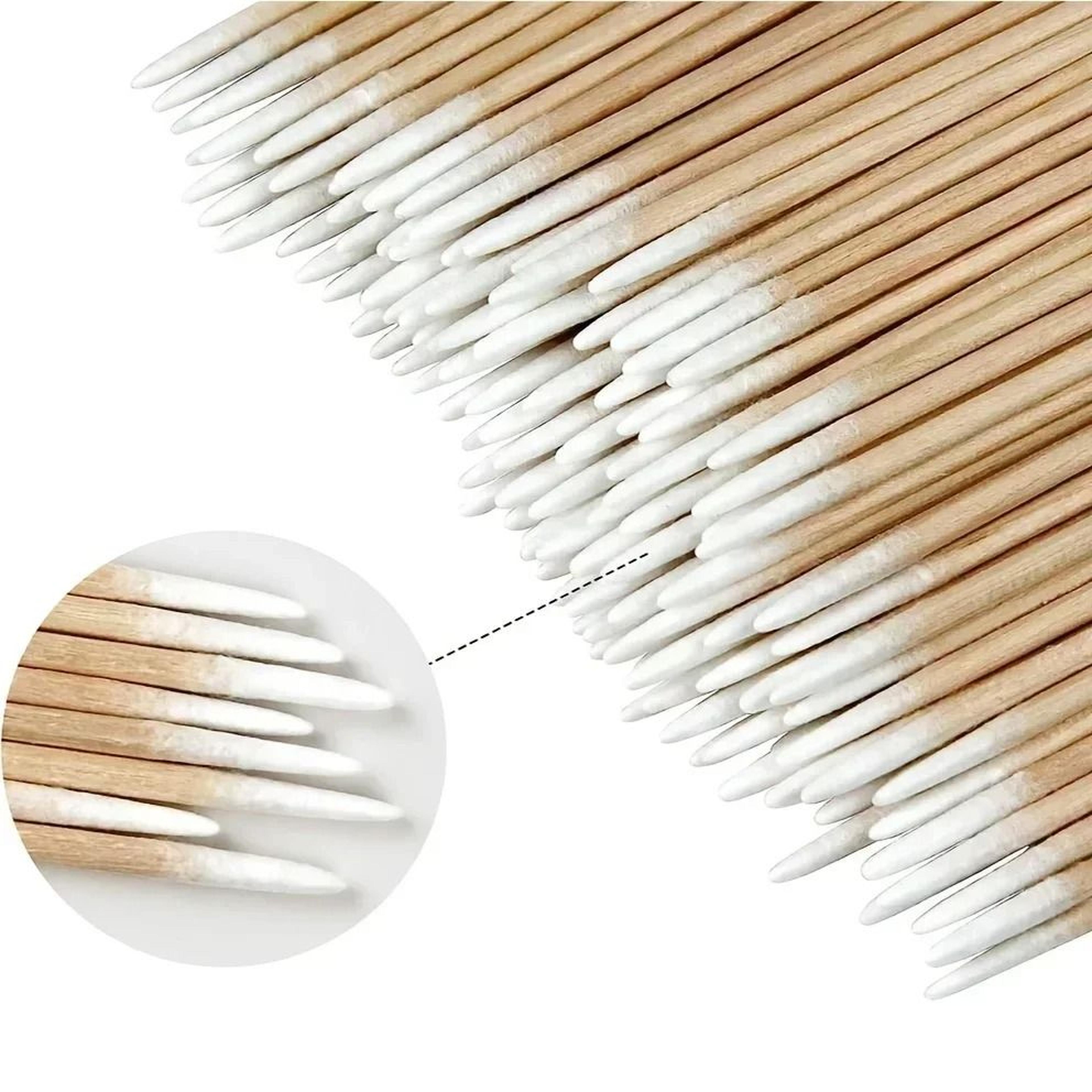 disposable ultra small micro brushes and lint free wooden cotton buds for eyelash extension glue removal