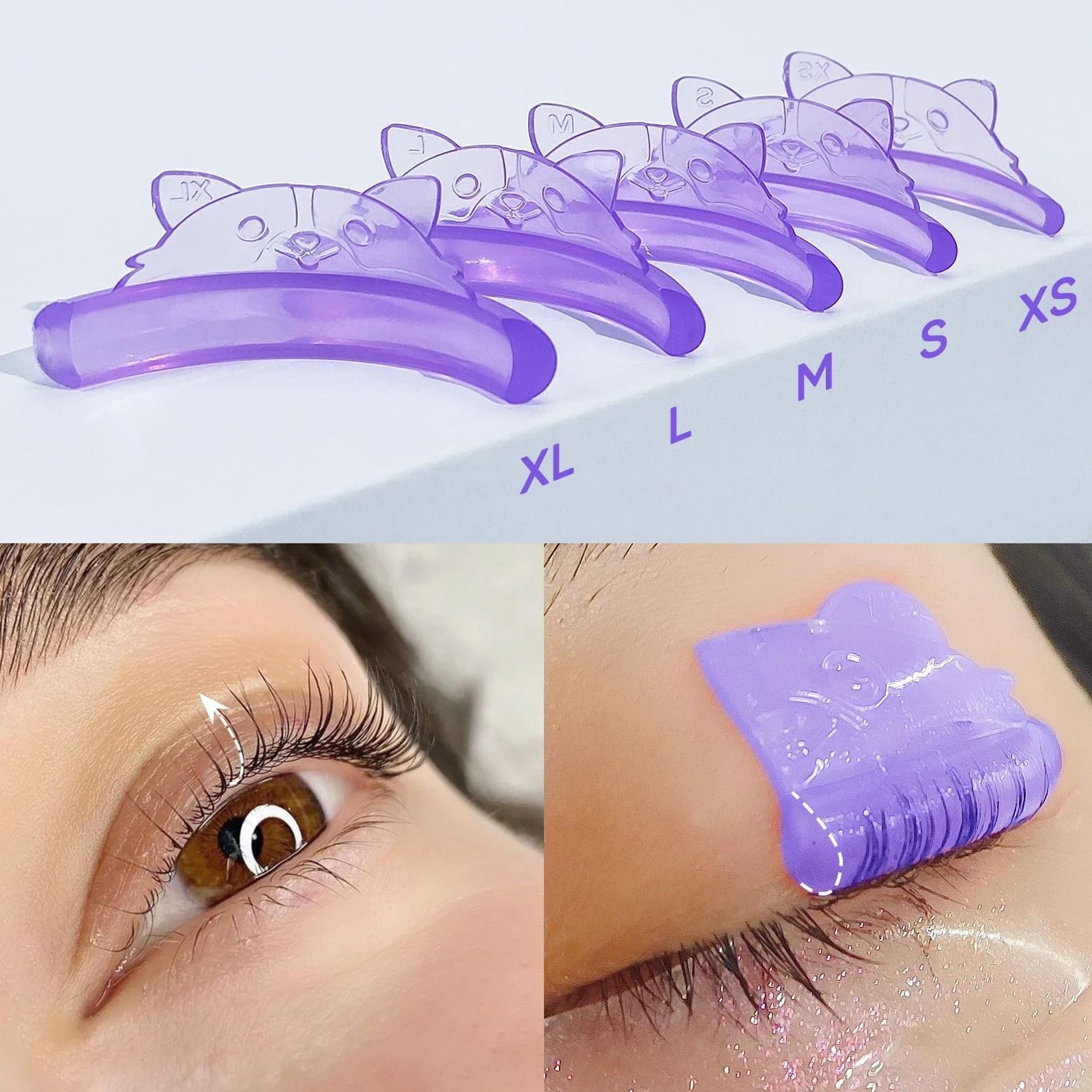 5 pairs fox eye shape silicone lash lifting rods for eyelash perming and extension