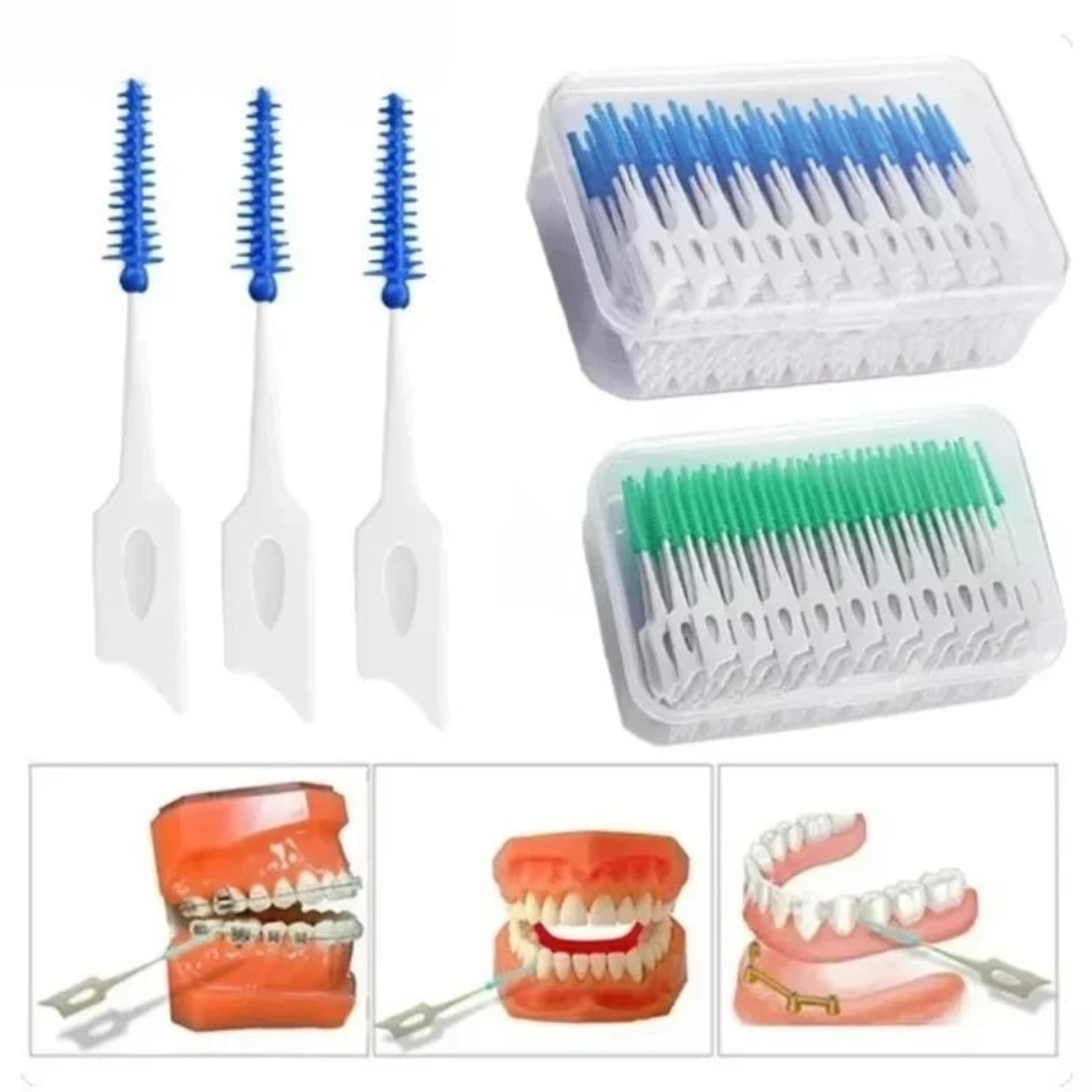 gentle rubber toothpicks and silicone interdental floss brushes set for precision dental care