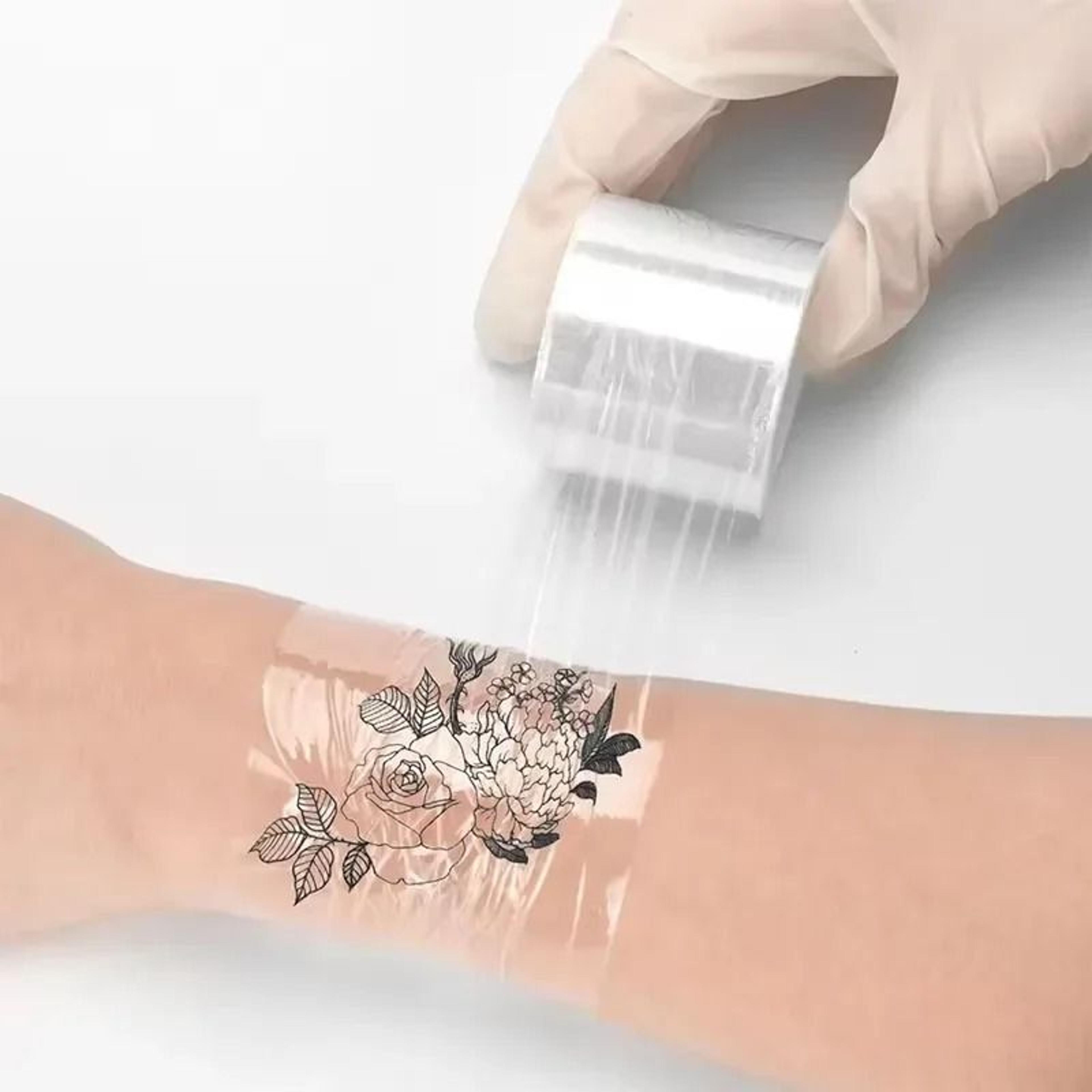 microblading tattoo clear plastic preservative film wrap roll set for permanent makeup and eyebrows