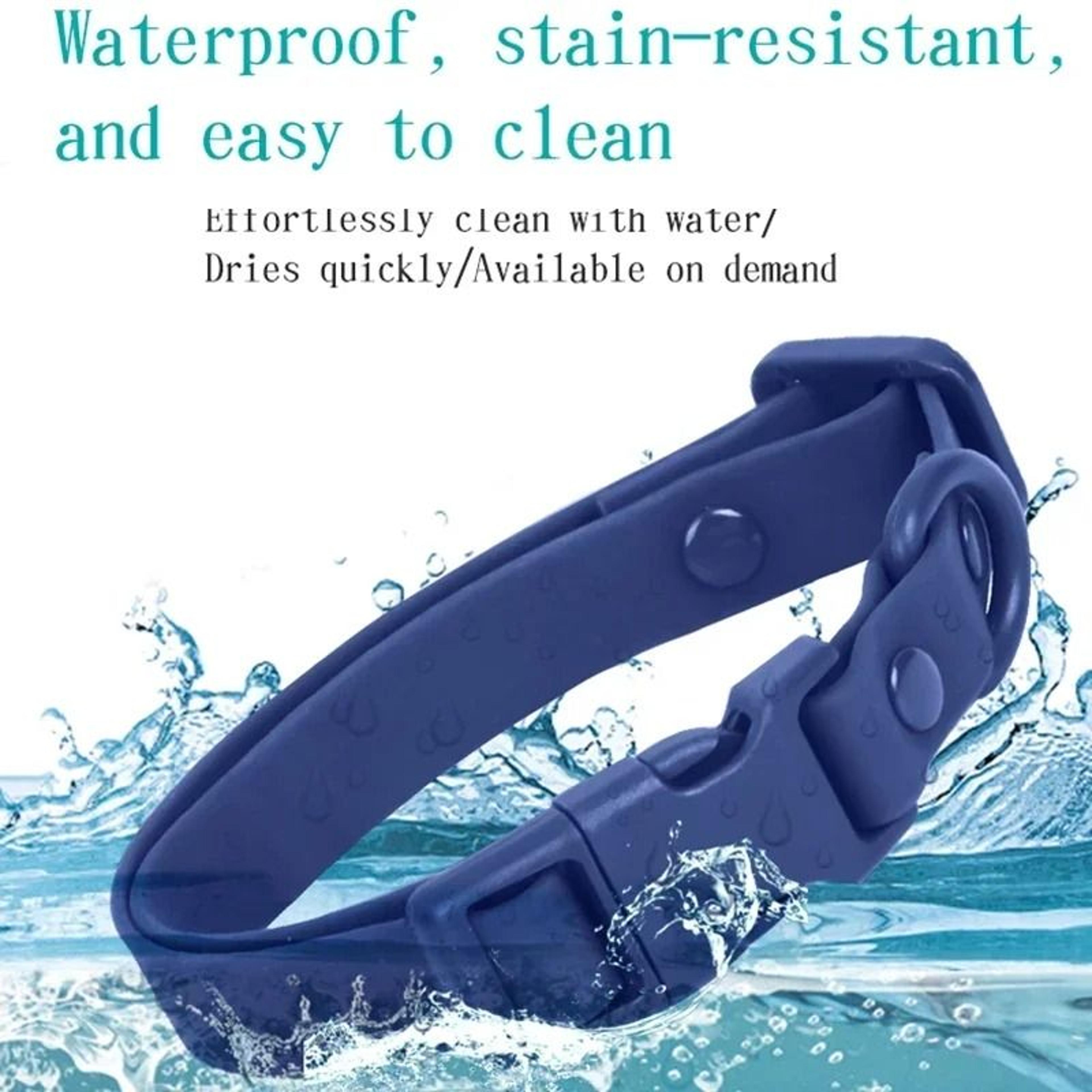 waterproof dirt resistant pvc coated dog collar in macaron pastel colors