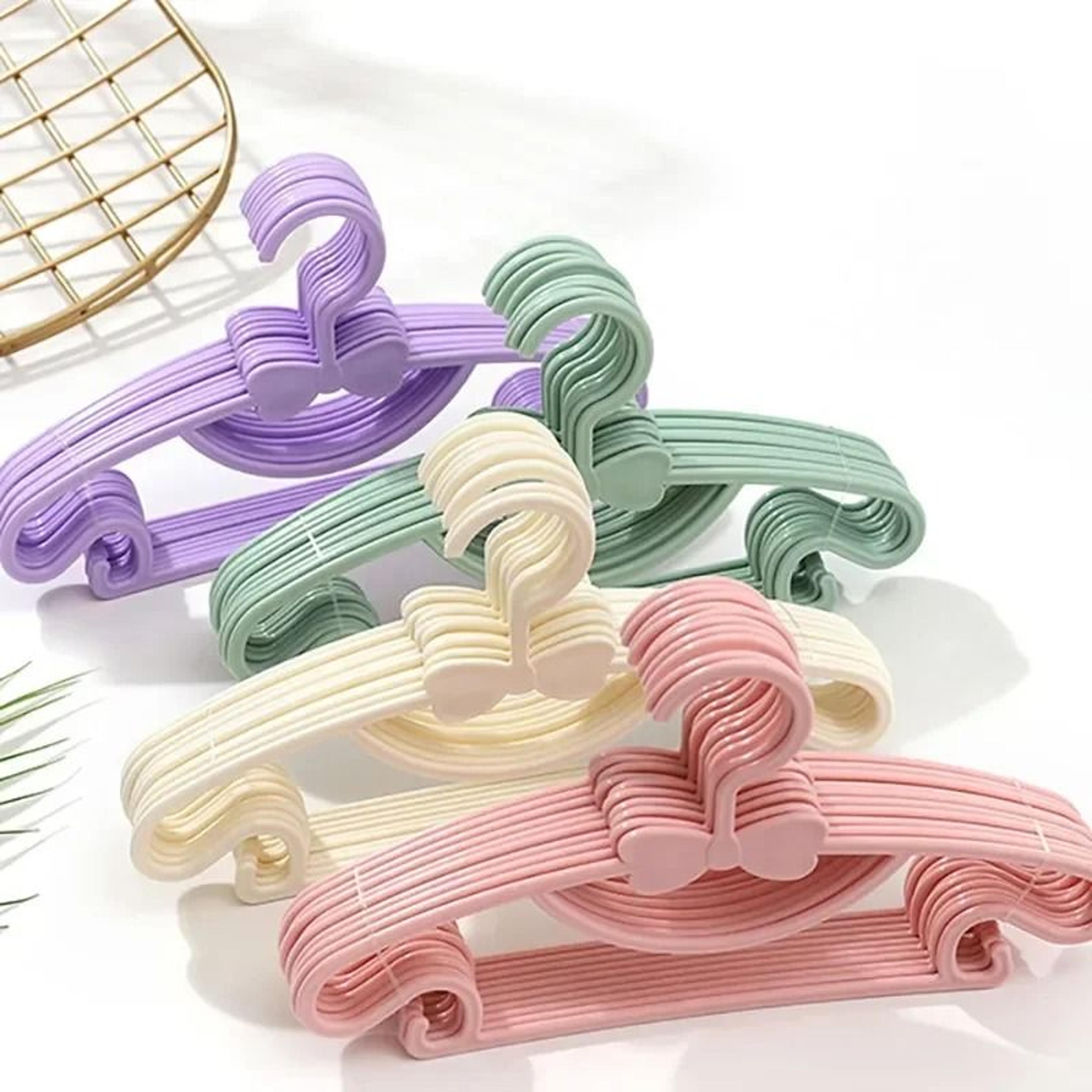 10-piece baby clothes hangers cute kids hanger rack set with clips