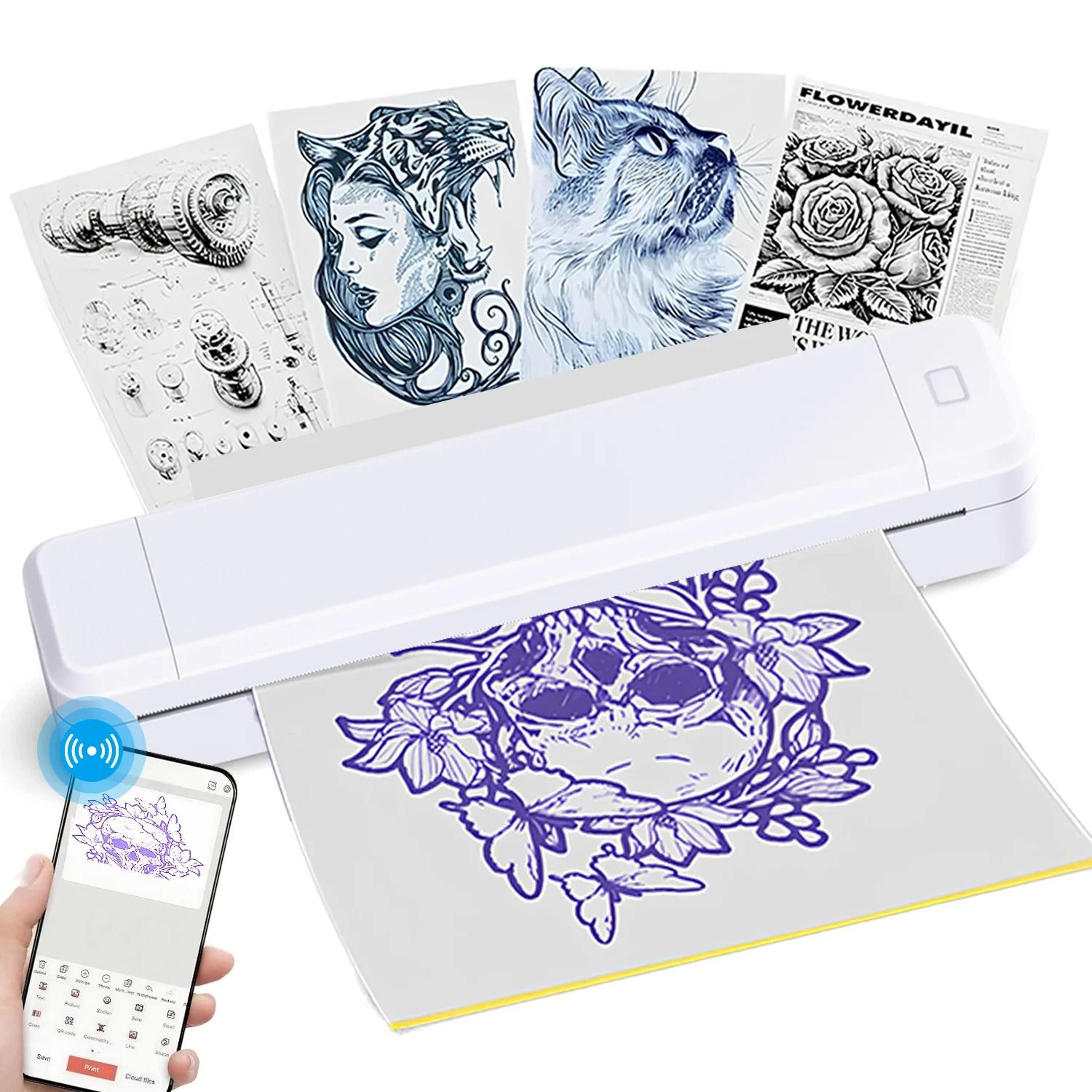 mini portable bluetooth thermal printer a4 paper and tattoo stencil maker