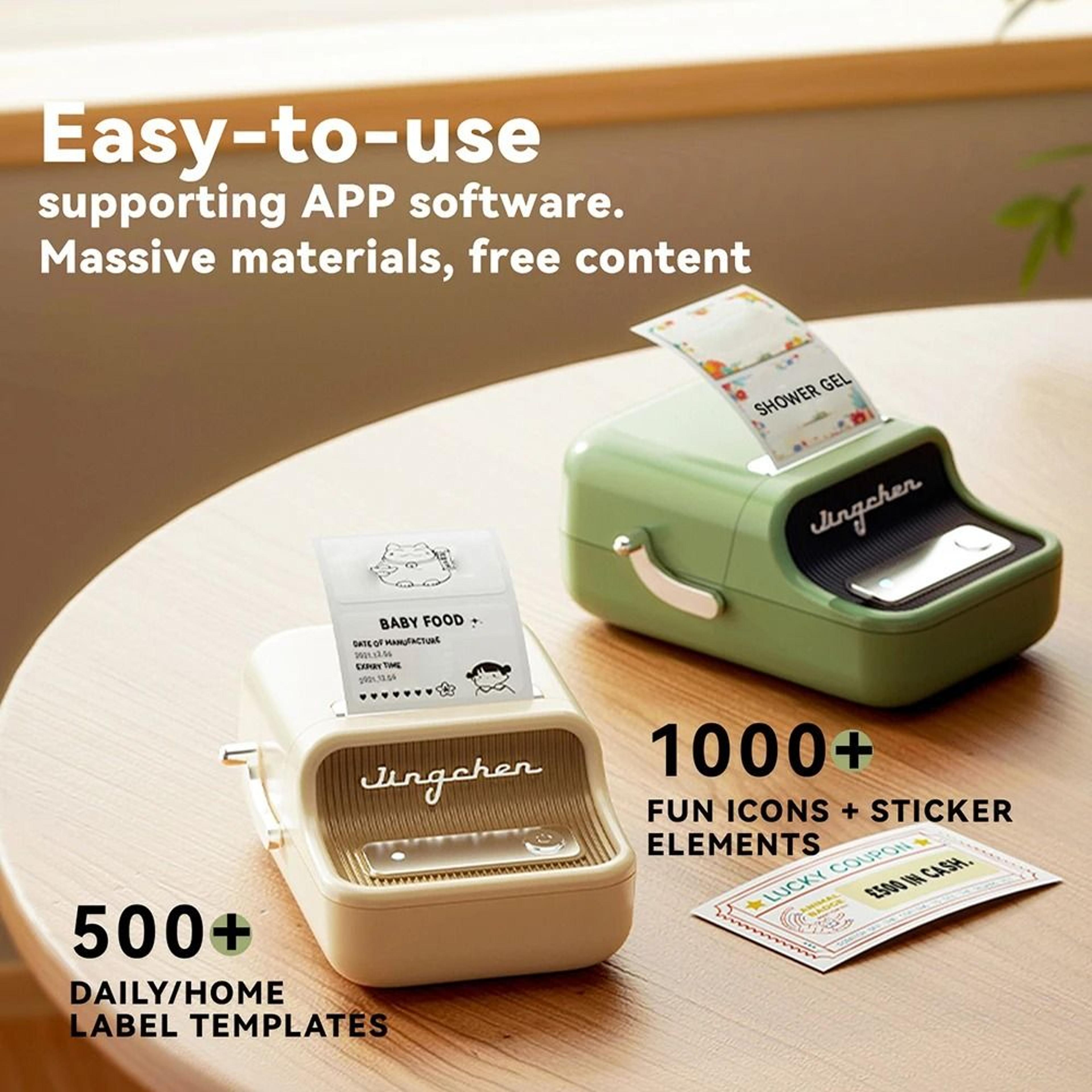 wireless portable thermal label printer bluetooth barcode and price sticker maker