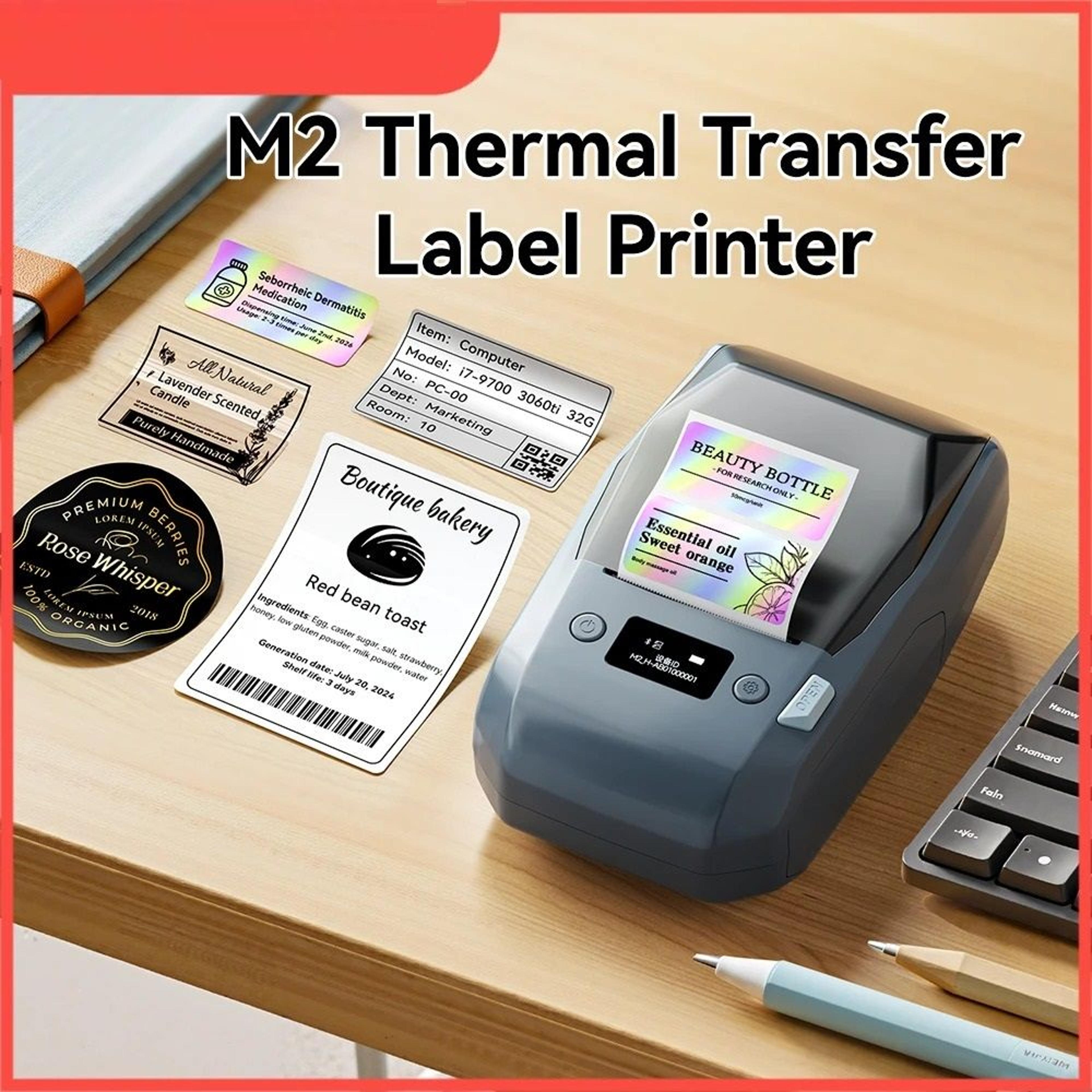 portable thermal transfer label printer multi function sticker maker