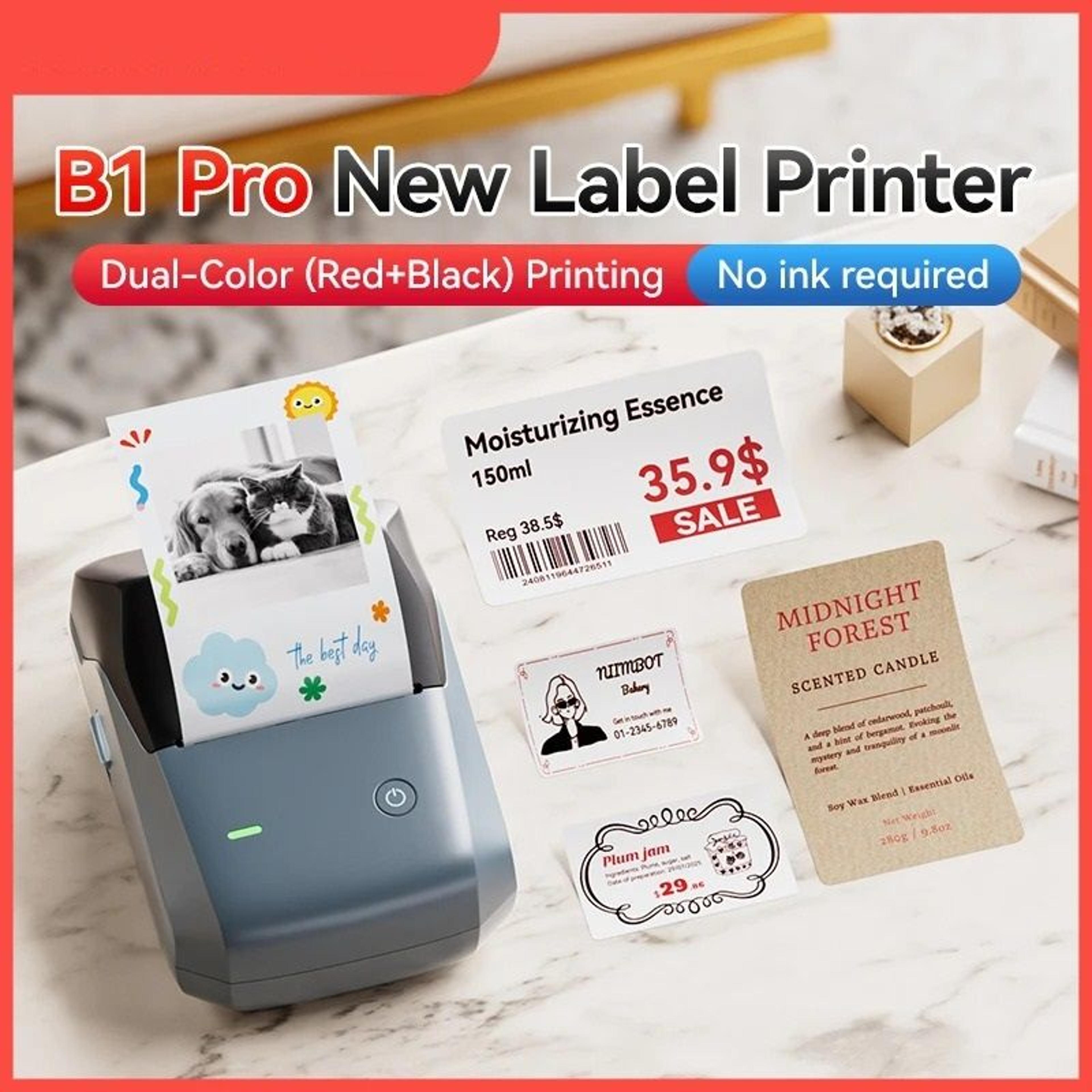 300 dpi high-definition red & black dual-color bluetooth thermal label printer