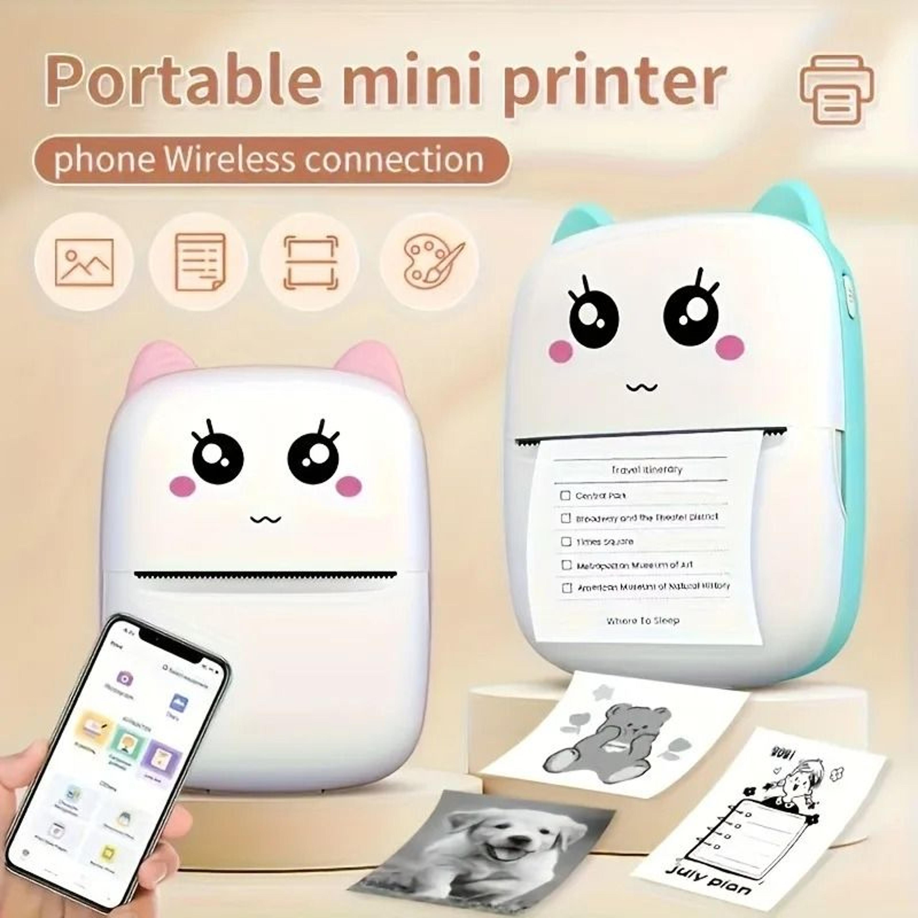 portable mini high-definition thermal printer for notes, labels & photos