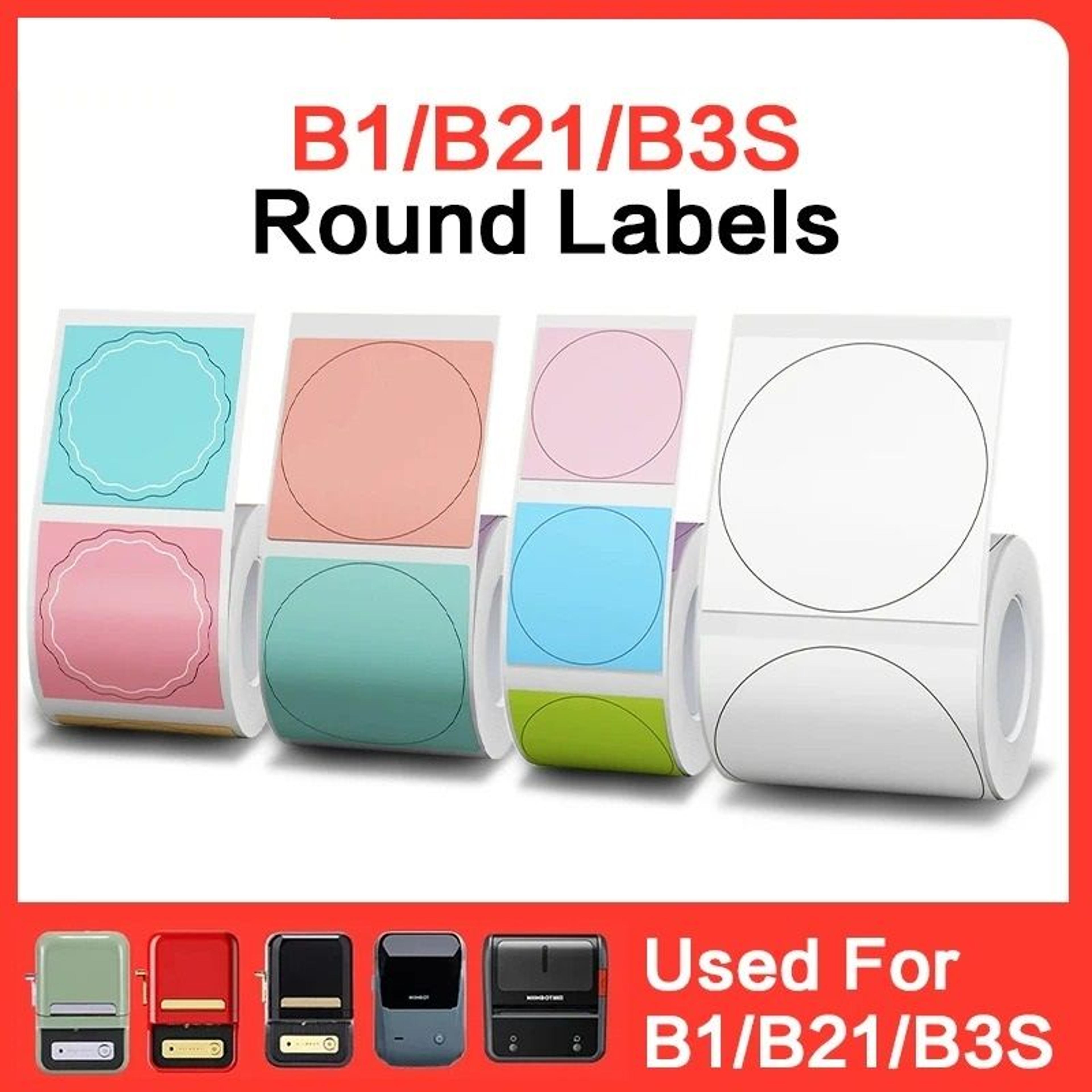 universal self adhesive waterproof round color thermal label sticker rolls
