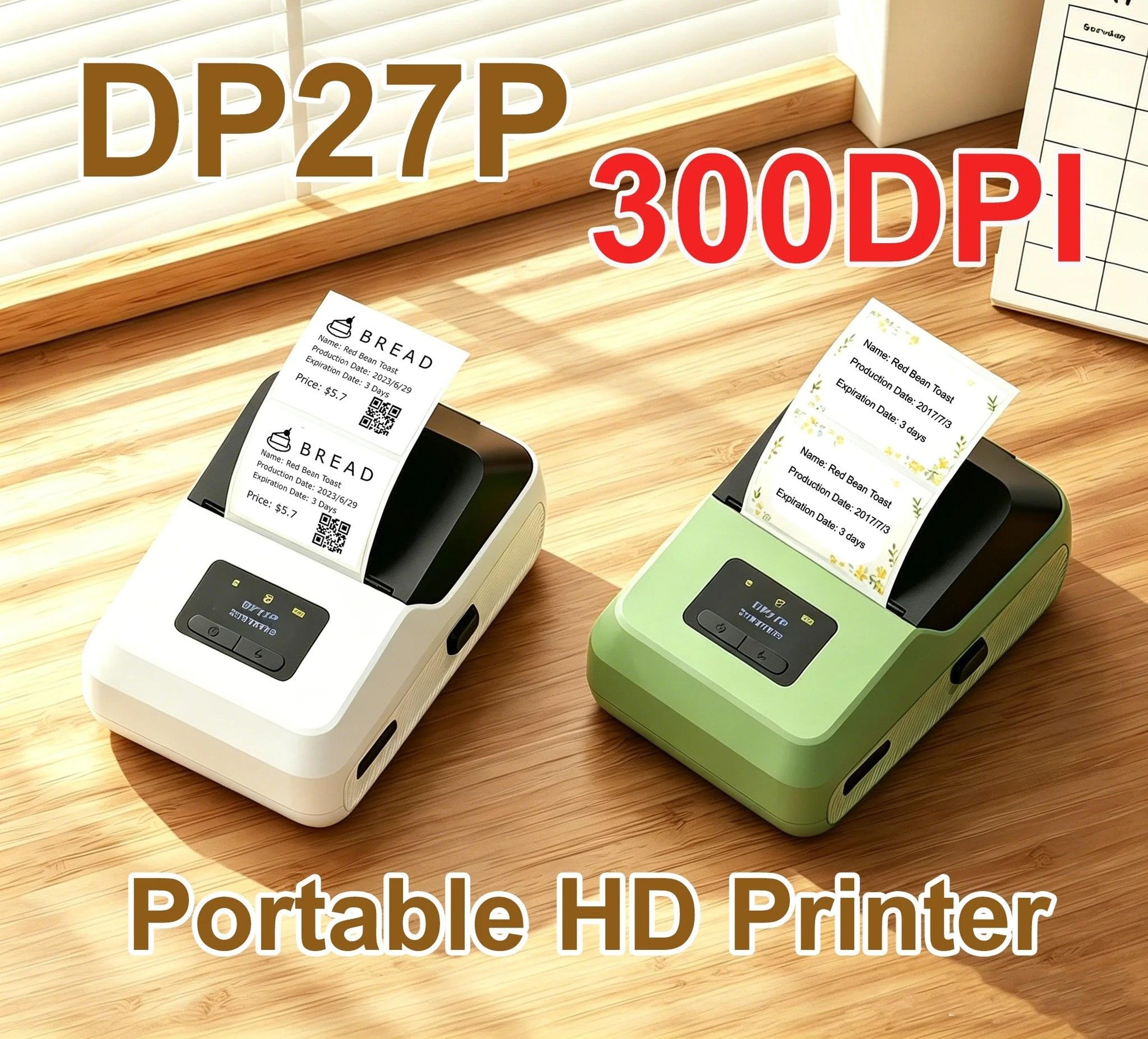 commercial handheld wireless 300 dpi hd thermal label printer for jewelry and cables