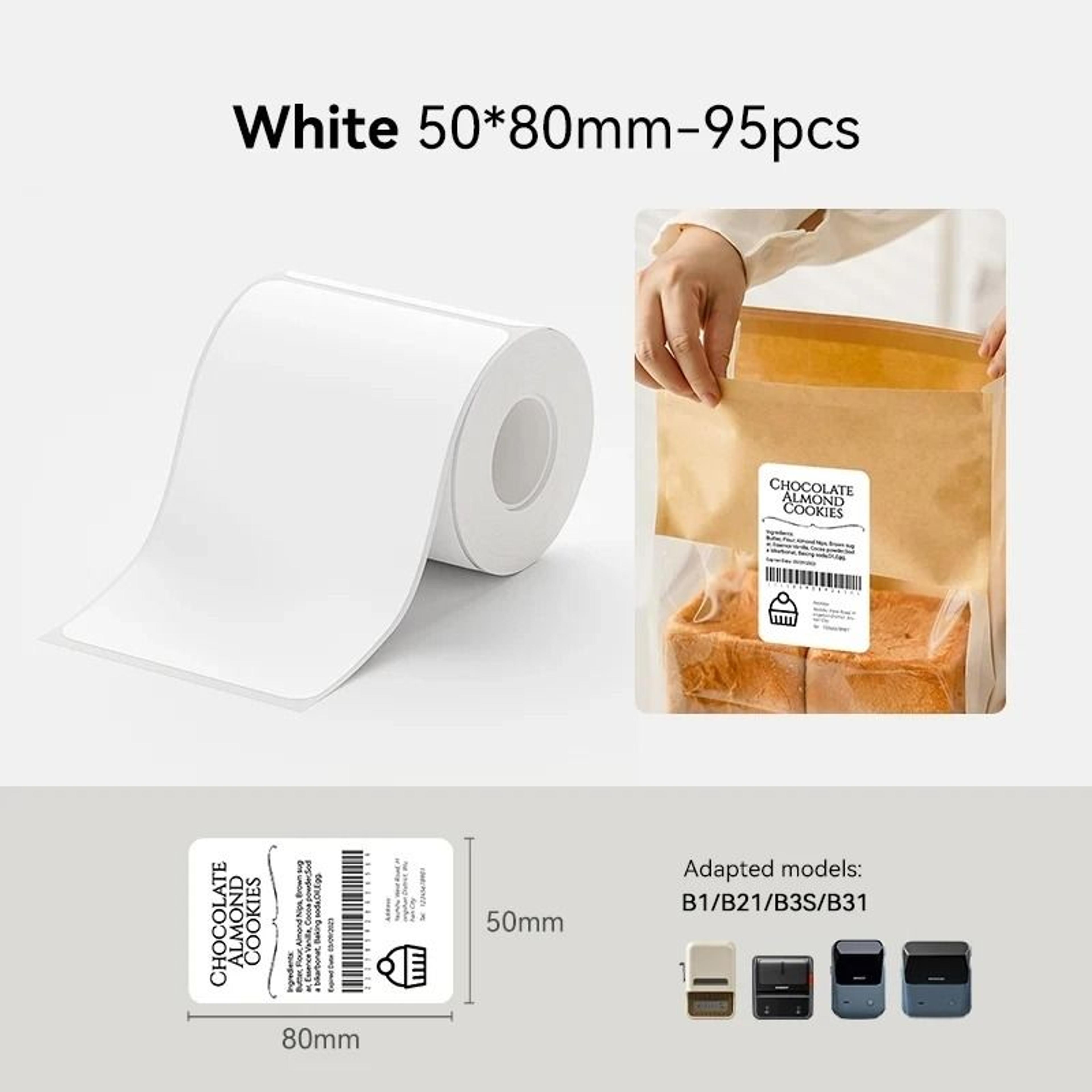 Universal White Color Transparent Self Adhesive Thermal Label Paper Rolls 7