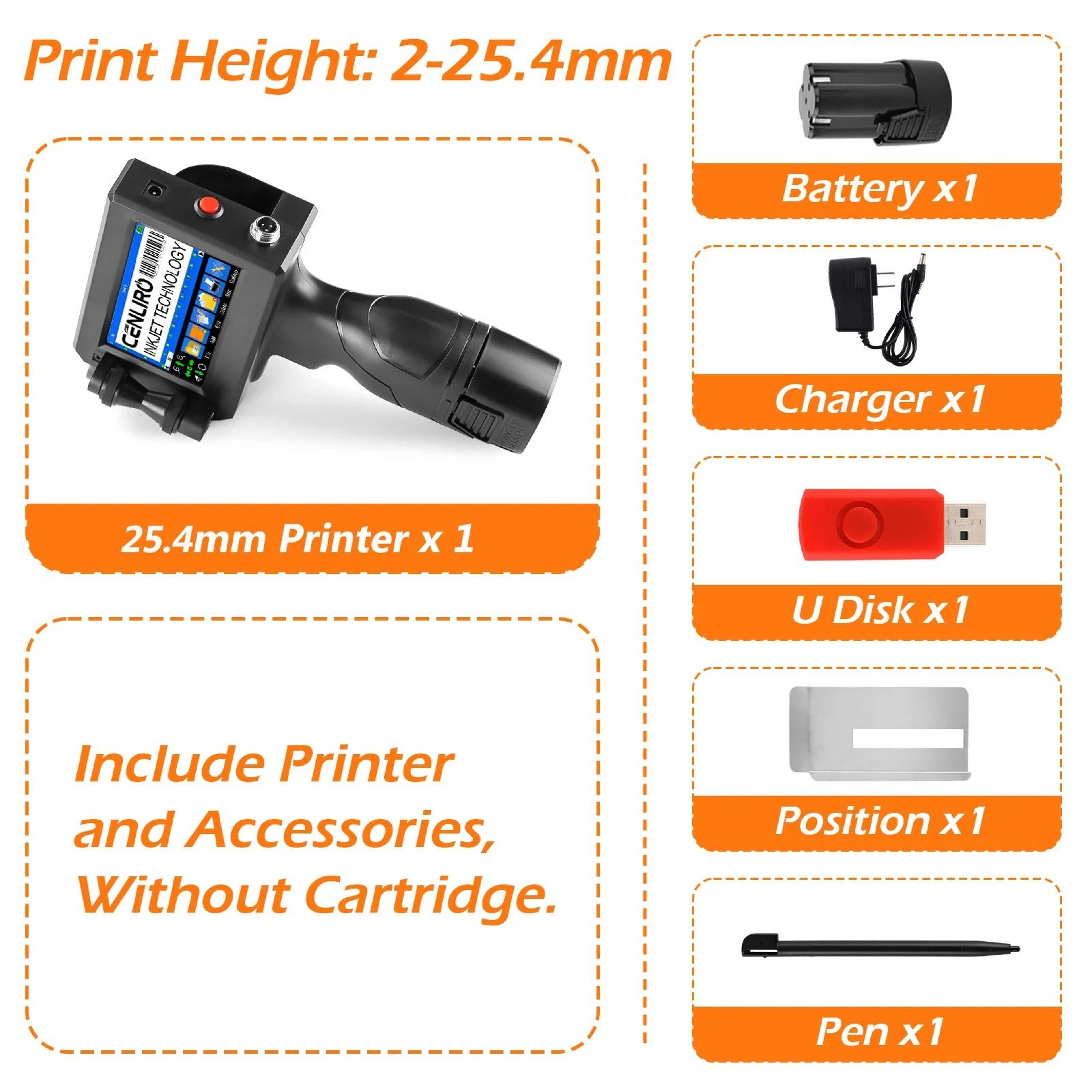 Handheld Inkjet Printer Portable Coding Machine 1 In And 05 In TIJ Batch Coder 6
